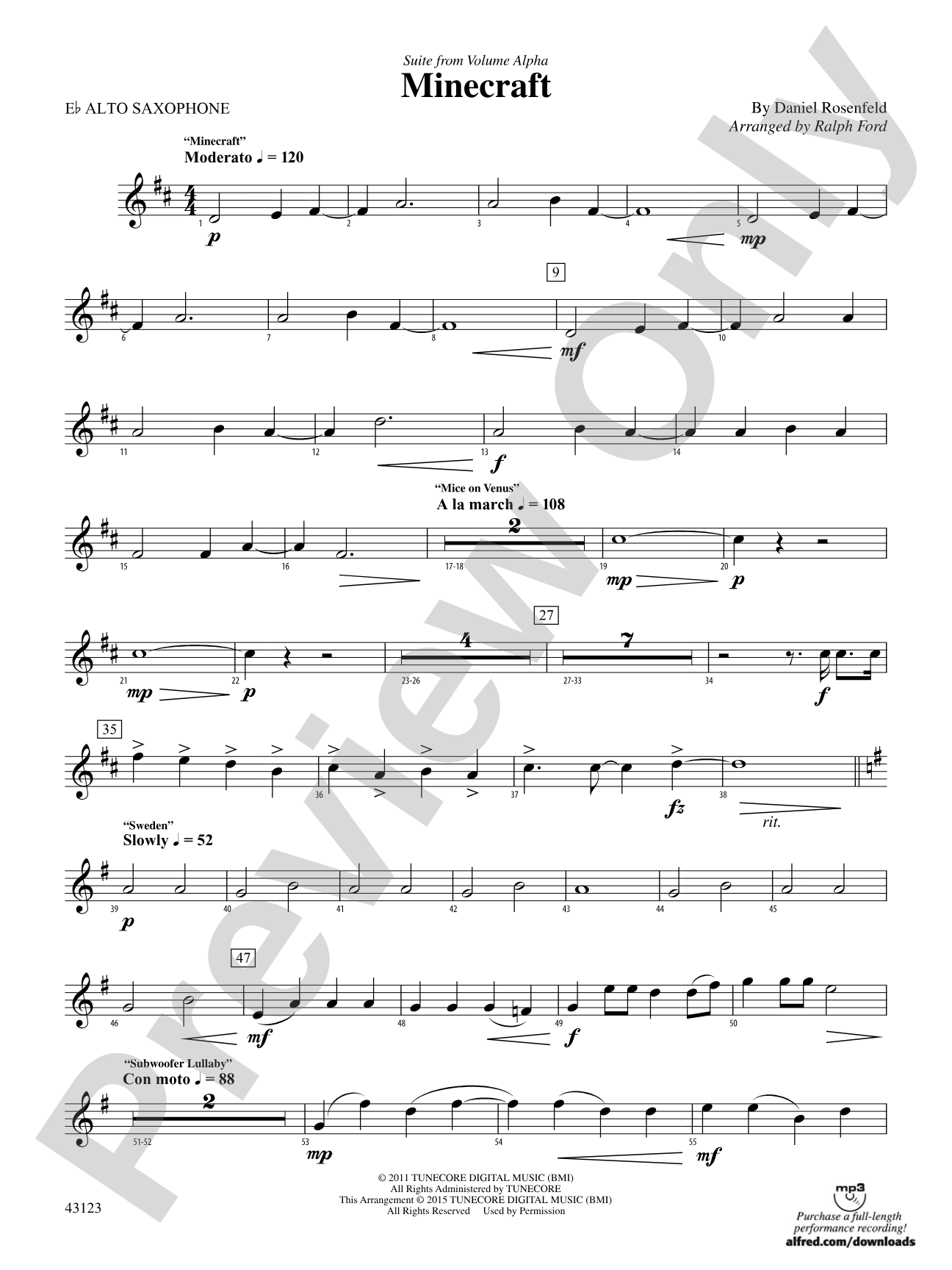 Minecraft: E-flat Alto Saxophone