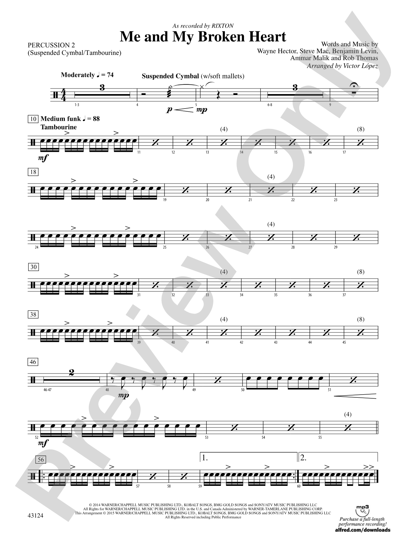 Me and My Broken Heart: 2nd Percussion