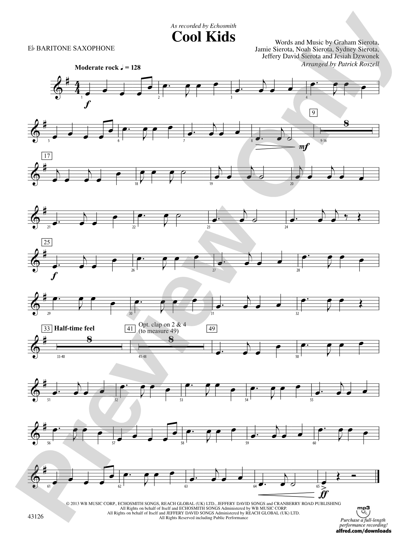Cool Kids: E-flat Baritone Saxophone