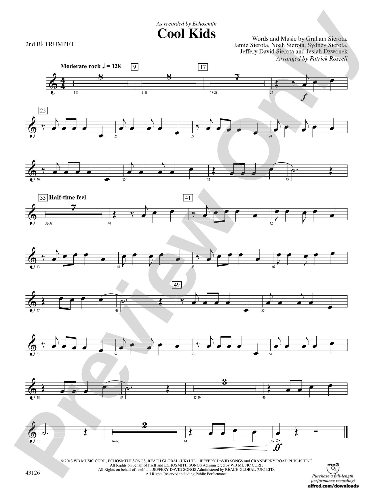 Cool Kids: 2nd B-flat Trumpet