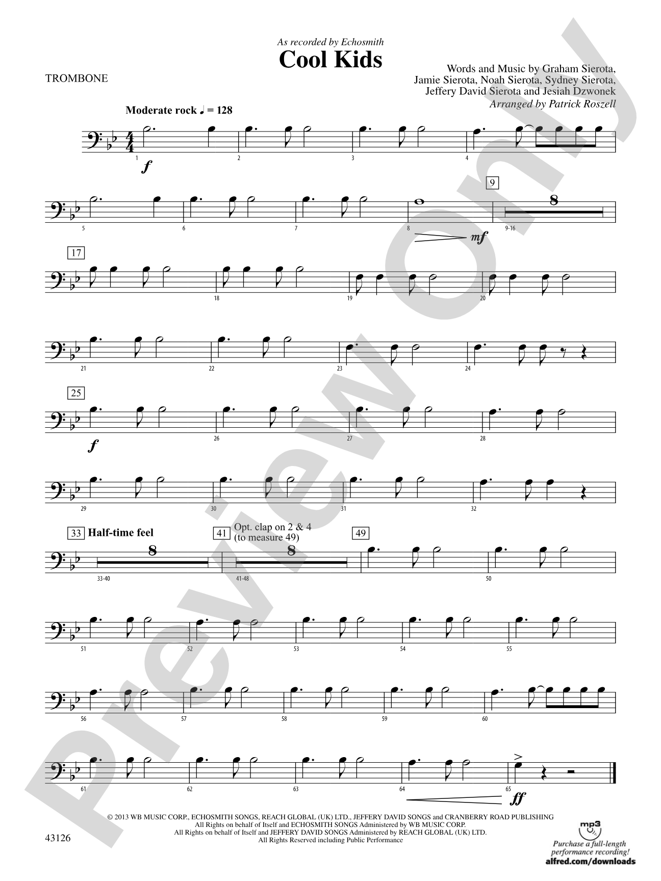 Cool Kids: 1st Trombone