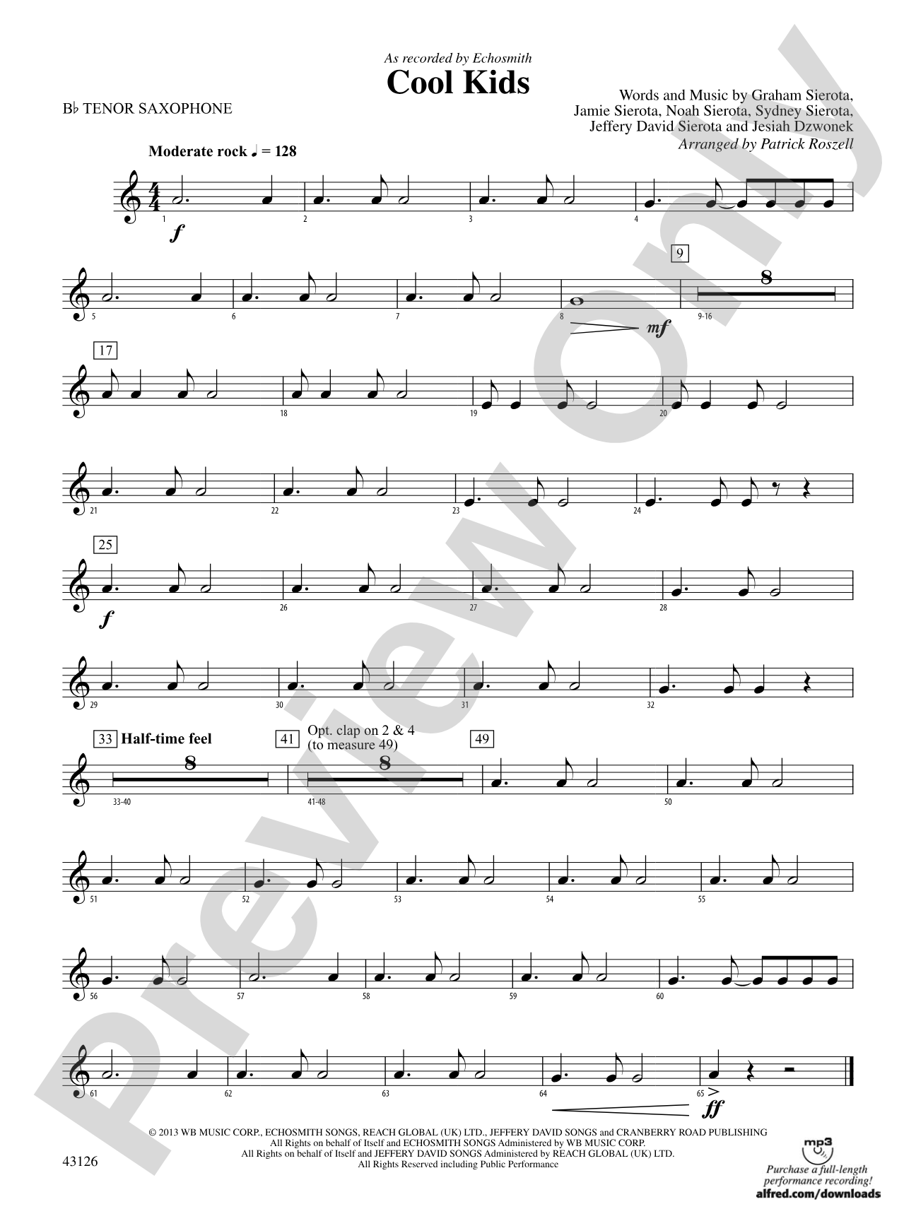 Cool Kids: B-flat Tenor Saxophone
