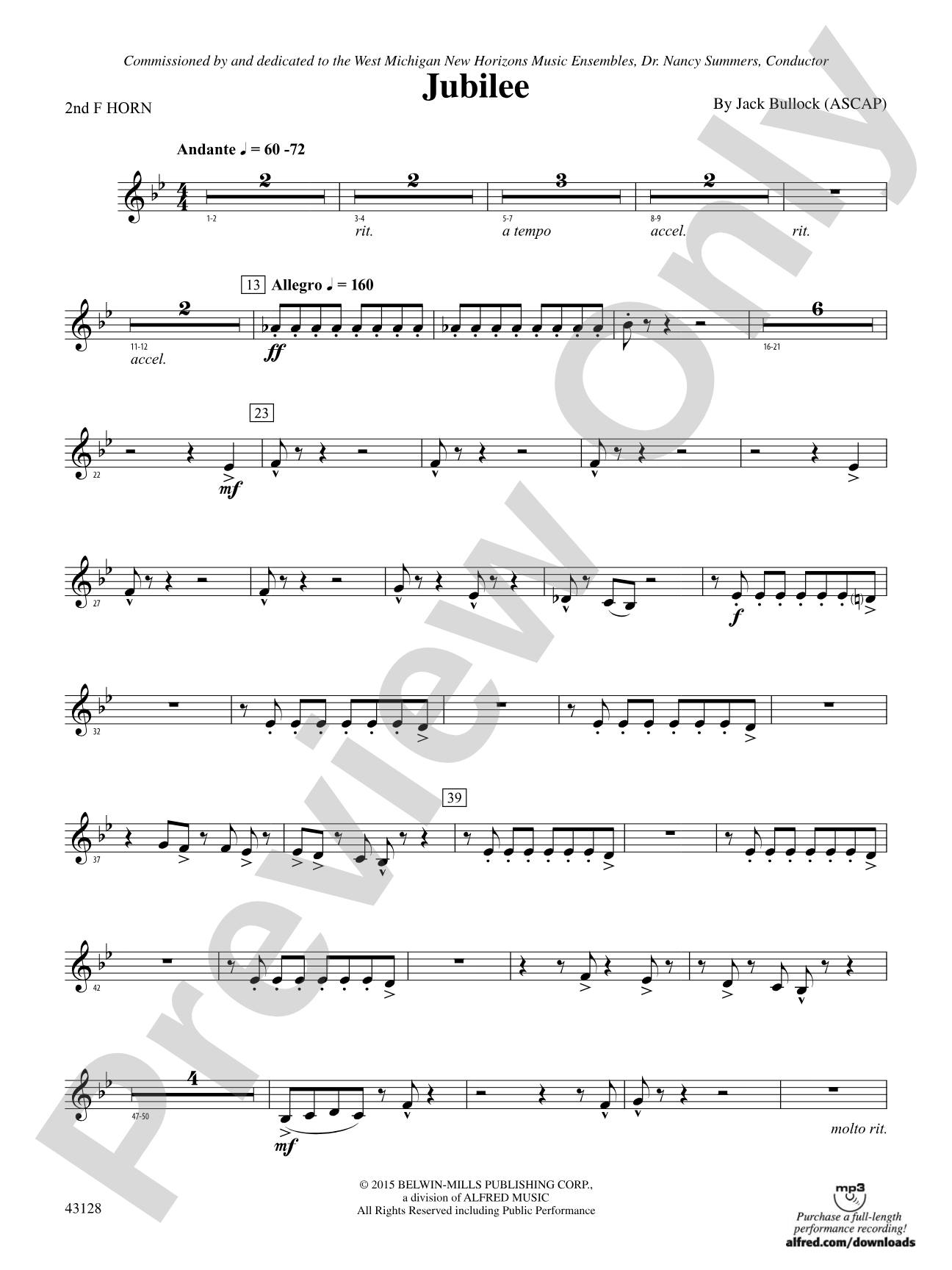 Jubilee: 2nd F Horn
