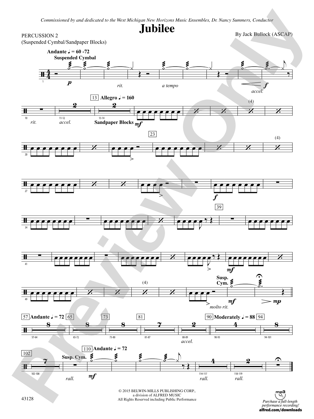 Jubilee: 2nd Percussion