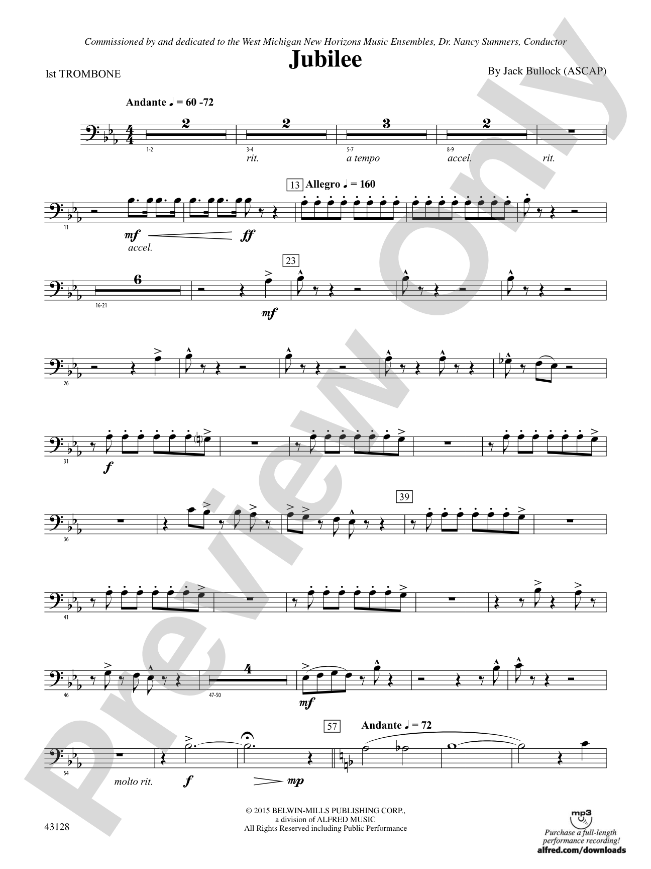 Jubilee: 1st Trombone