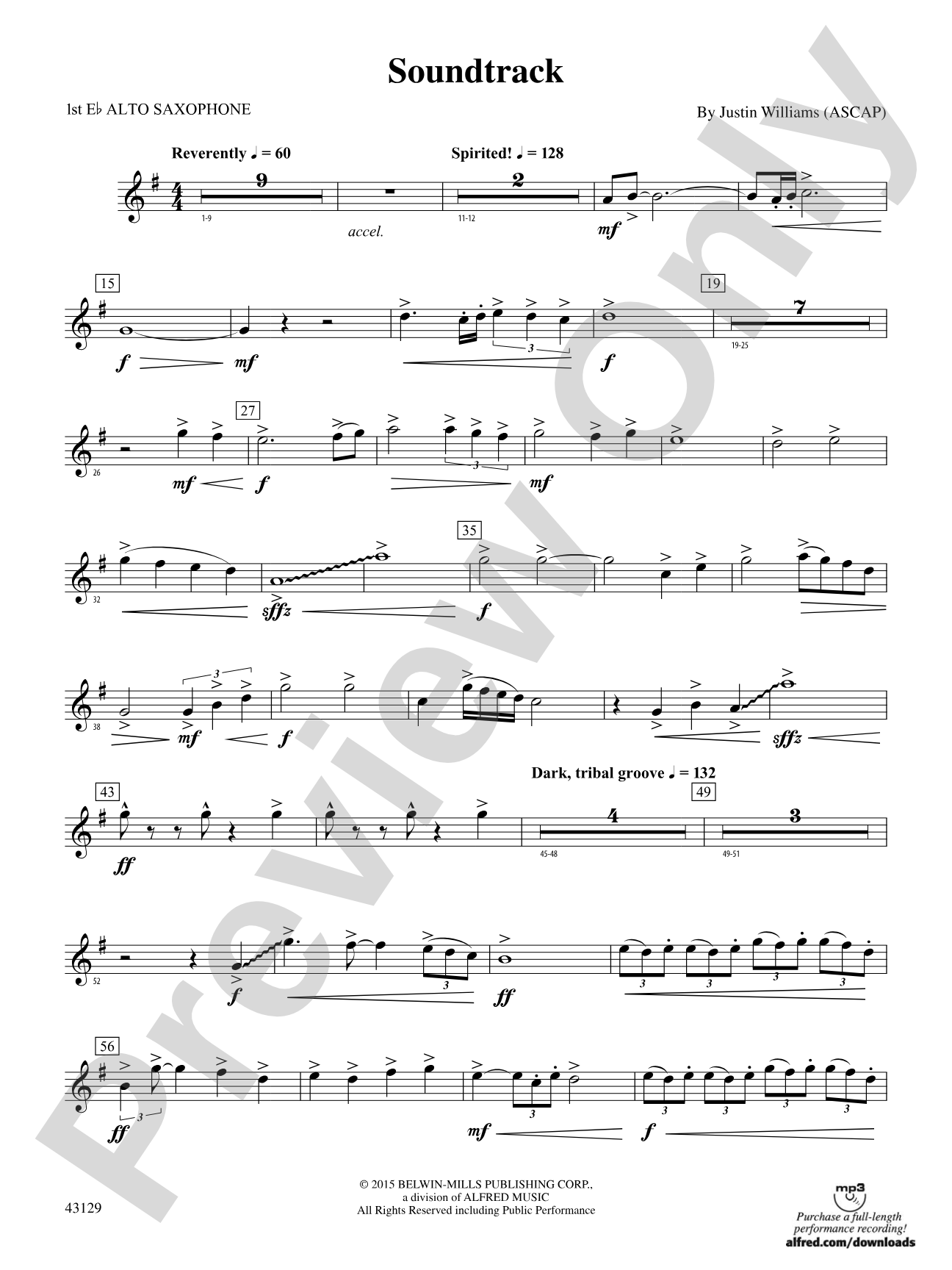 Soundtrack: E-flat Alto Saxophone