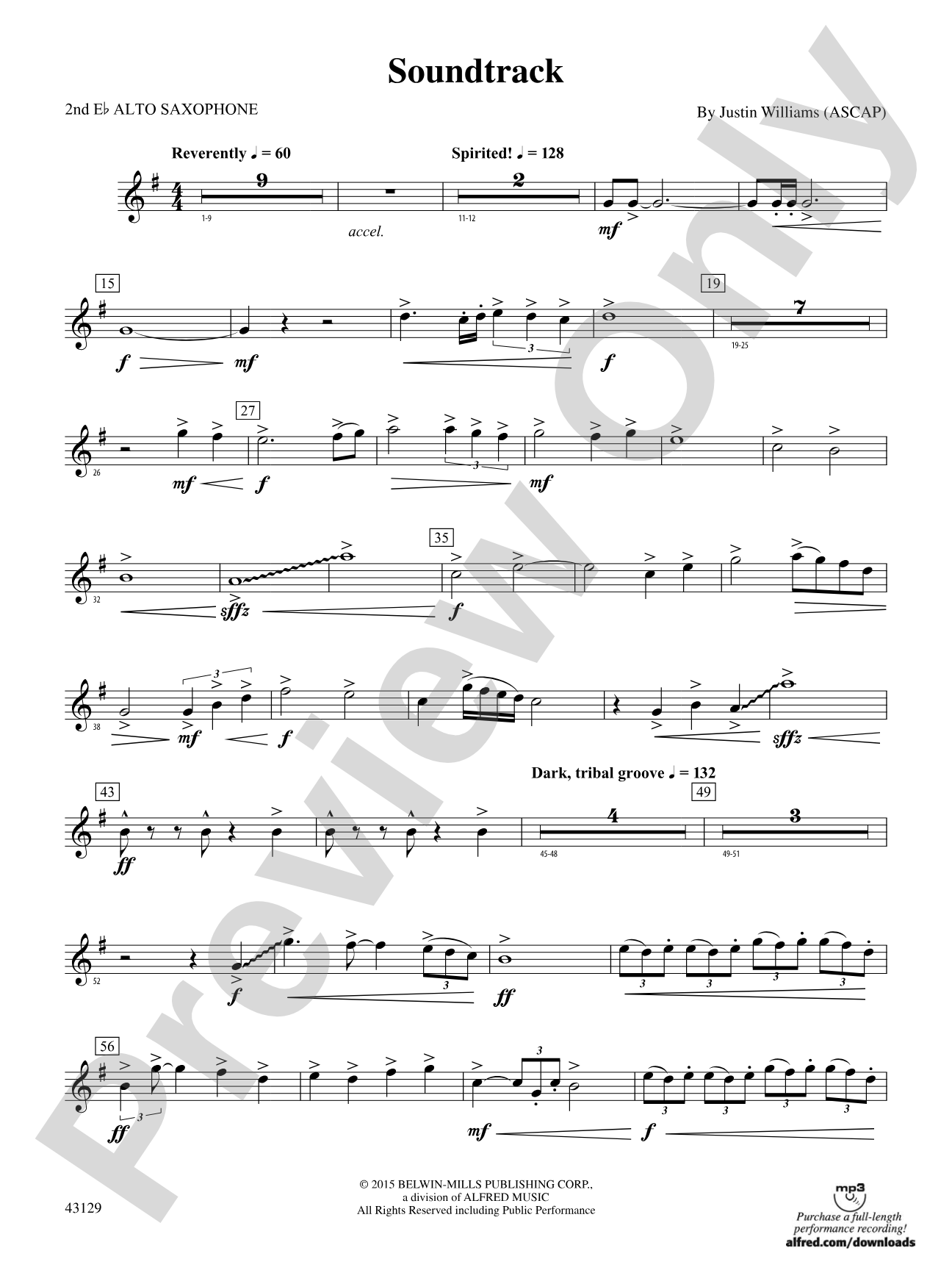 Soundtrack: 2nd E-flat Alto Saxophone