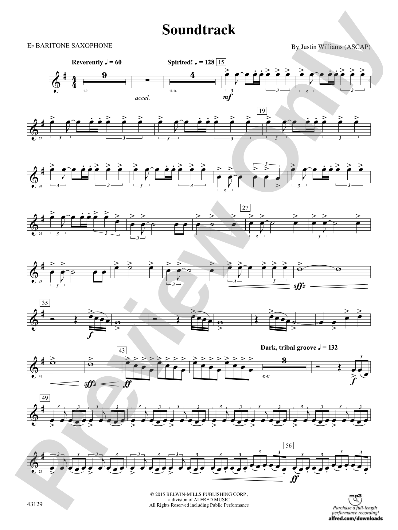 Soundtrack: E-flat Baritone Saxophone