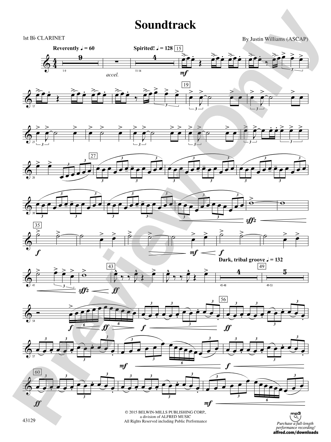 Soundtrack: 1st B-flat Clarinet