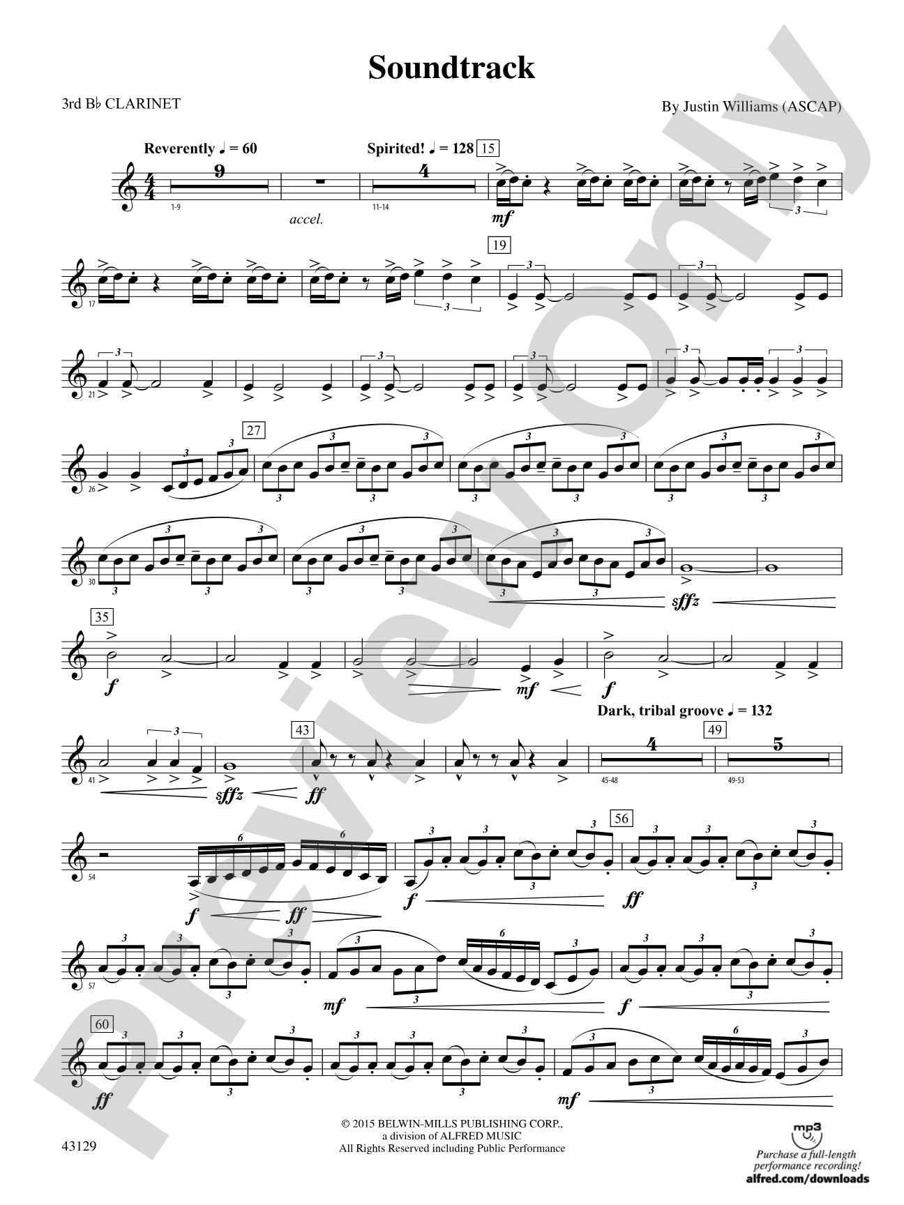 Soundtrack: 3rd B-flat Clarinet