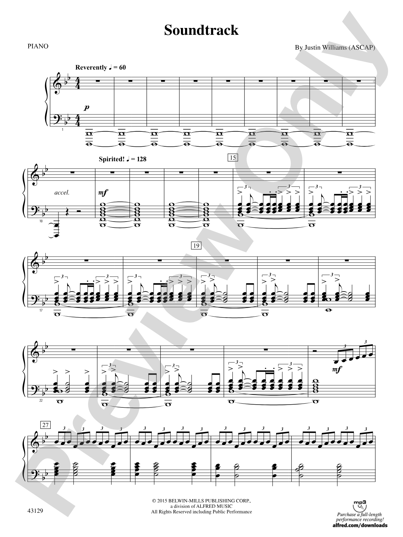Soundtrack: Piano Accompaniment