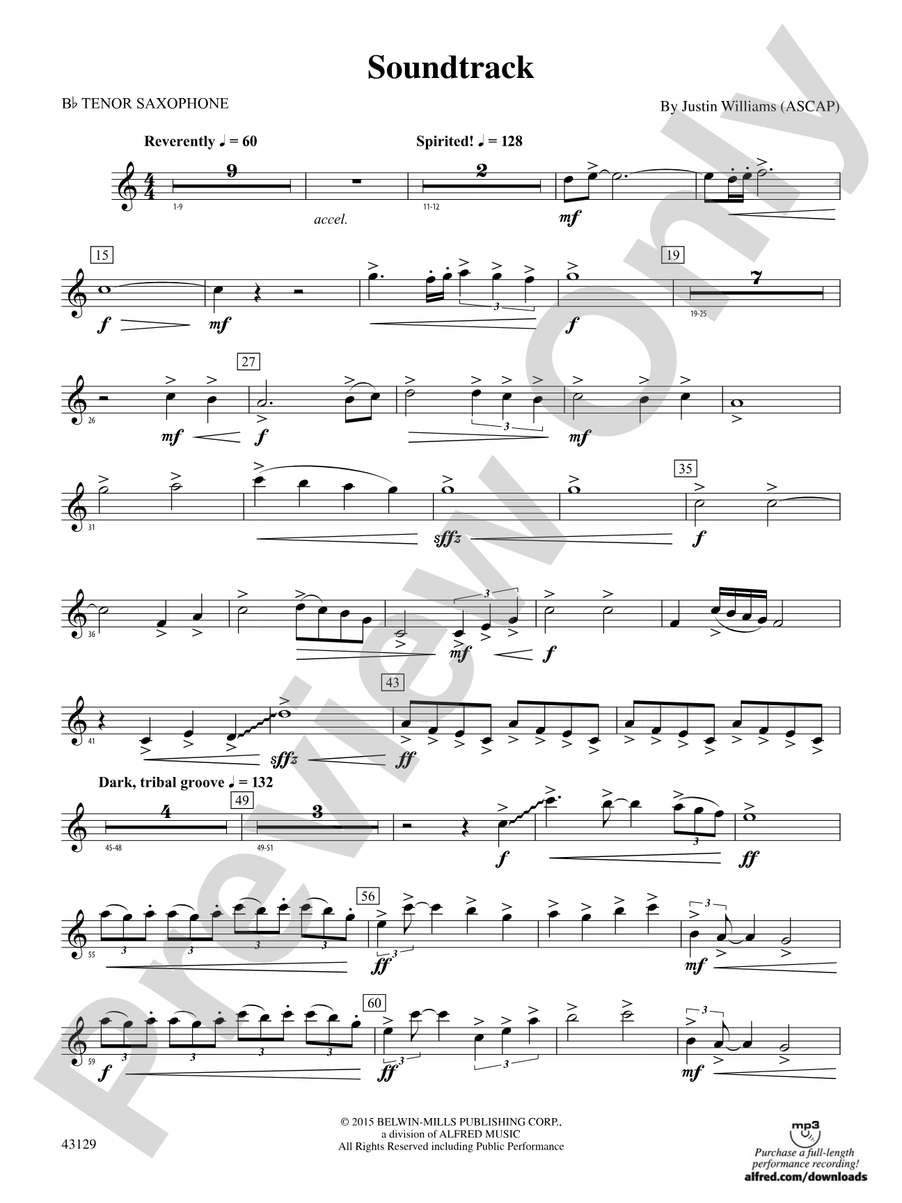 Soundtrack: B-flat Tenor Saxophone
