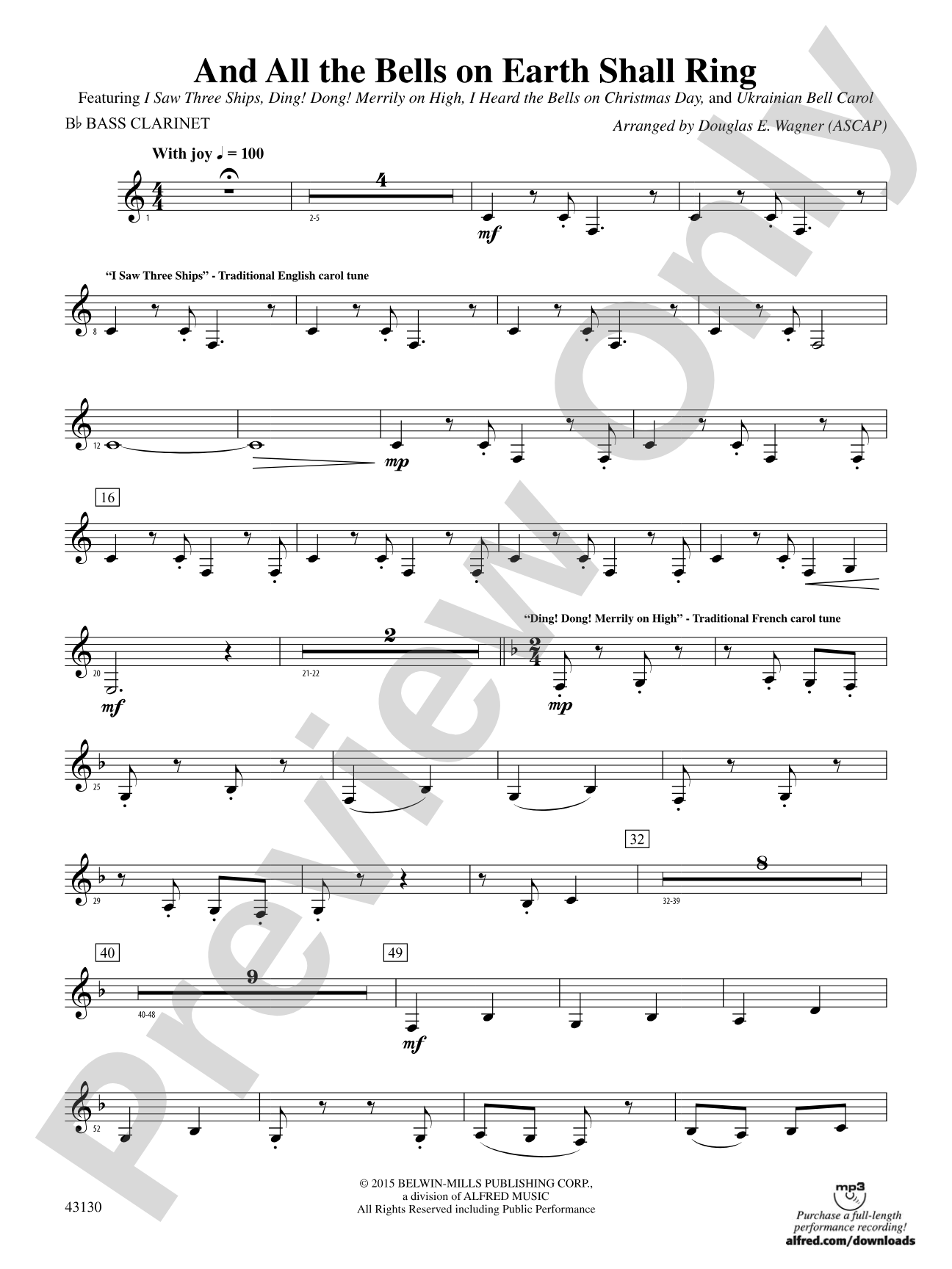 And All the Bells on Earth Shall Ring: B-flat Bass Clarinet