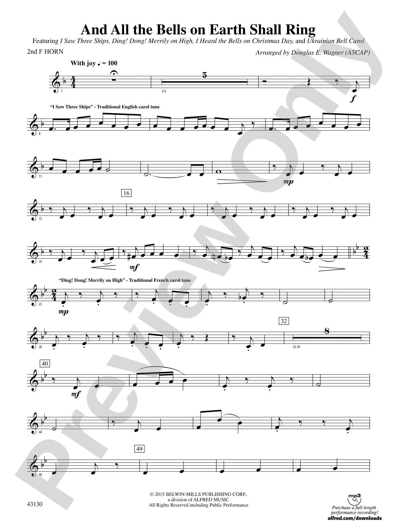 And All the Bells on Earth Shall Ring: 2nd F Horn