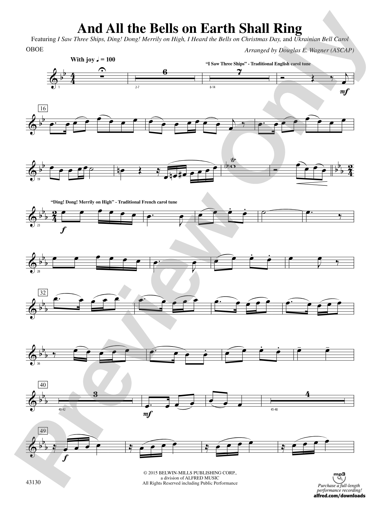 And All the Bells on Earth Shall Ring: Oboe