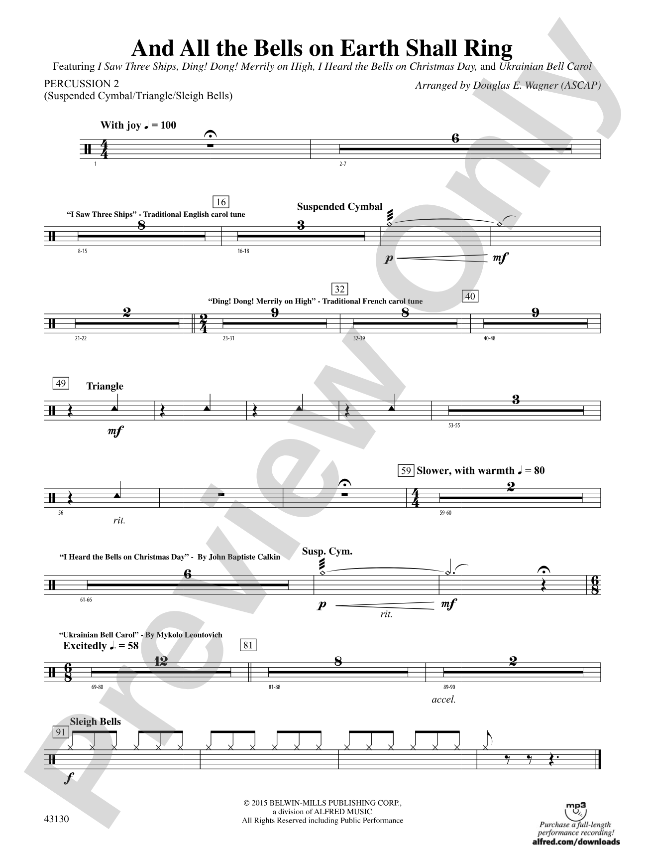 And All the Bells on Earth Shall Ring: 2nd Percussion