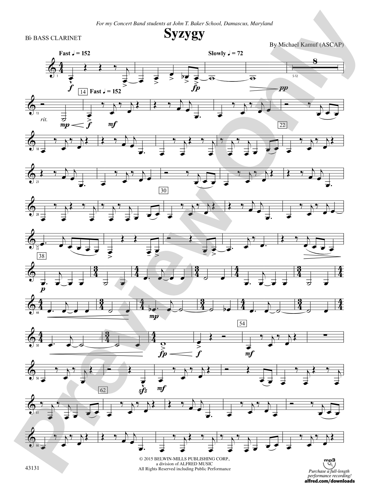 Syzygy: B-flat Bass Clarinet