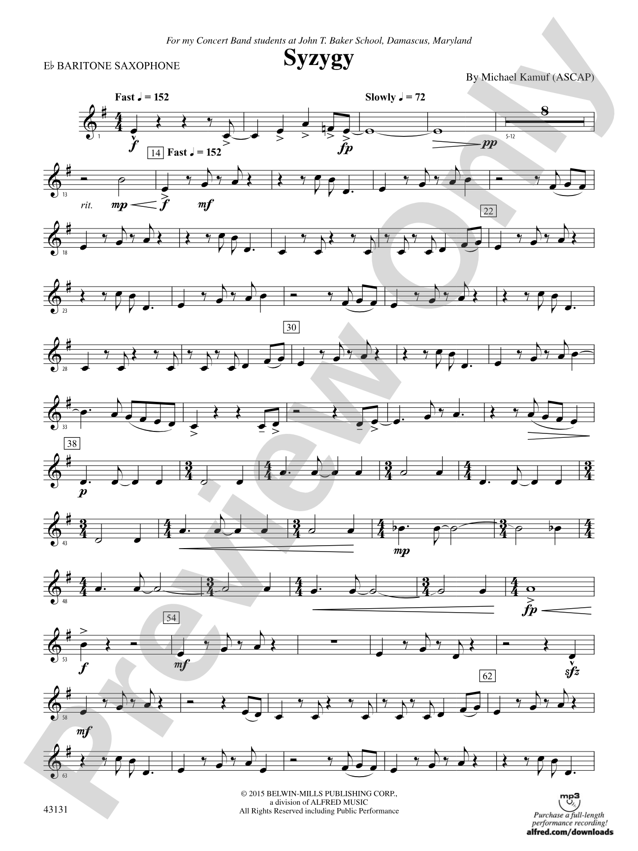 Syzygy: E-flat Baritone Saxophone