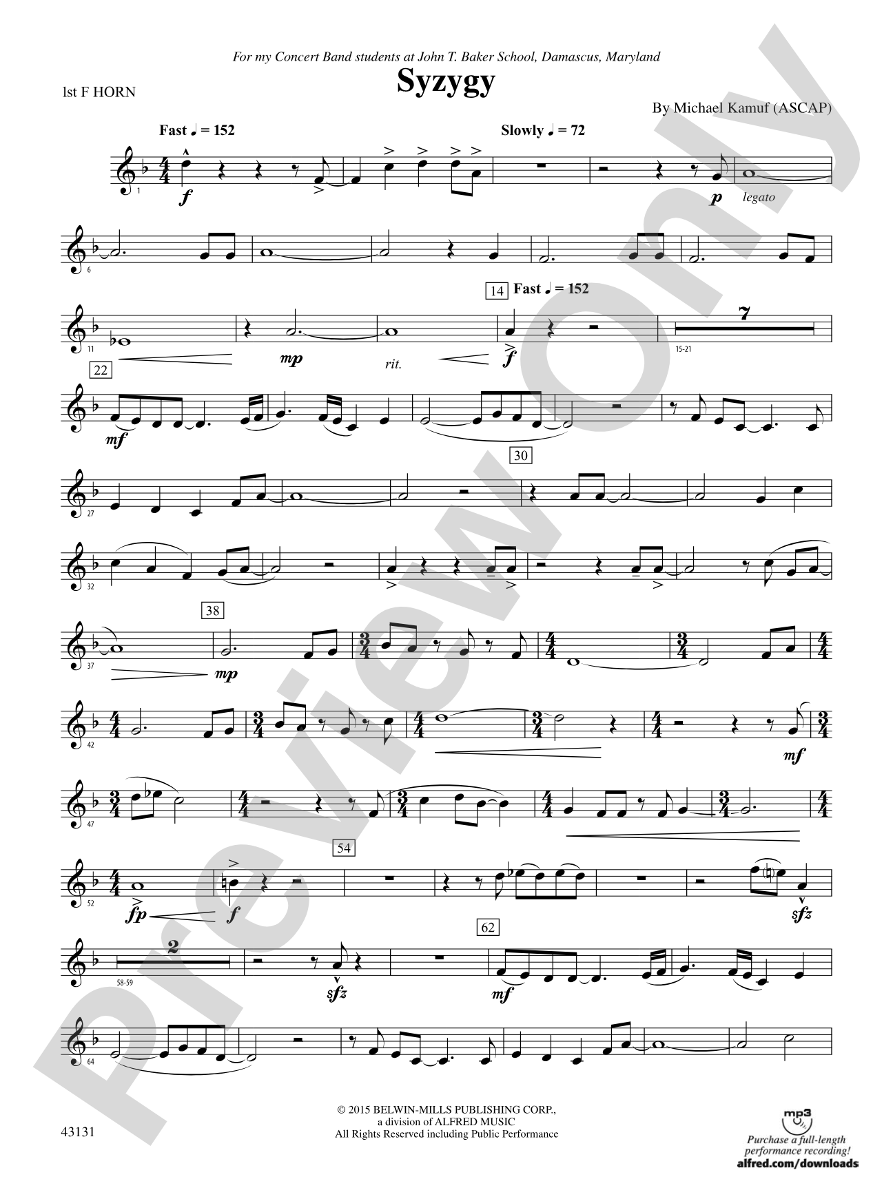 Syzygy: 1st F Horn
