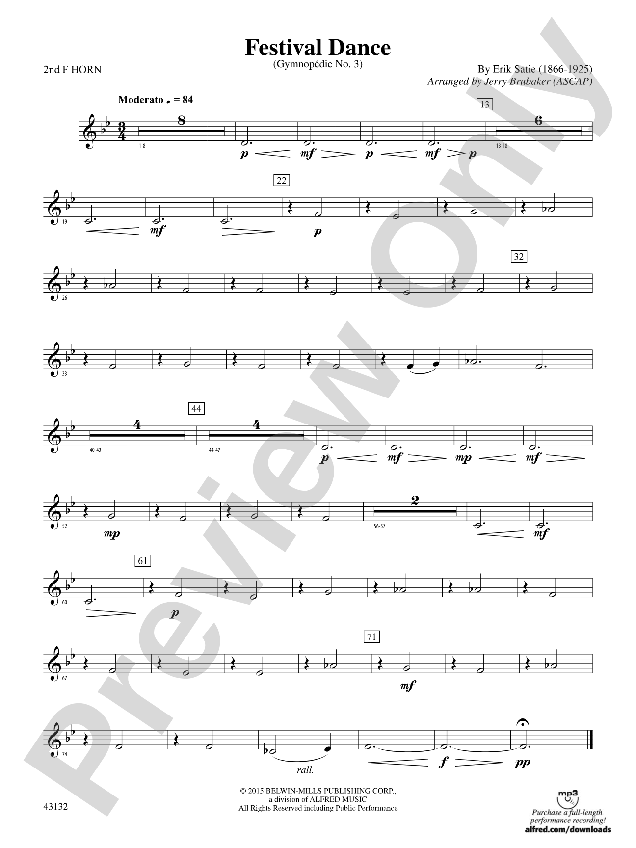 Festival Dance: 2nd F Horn