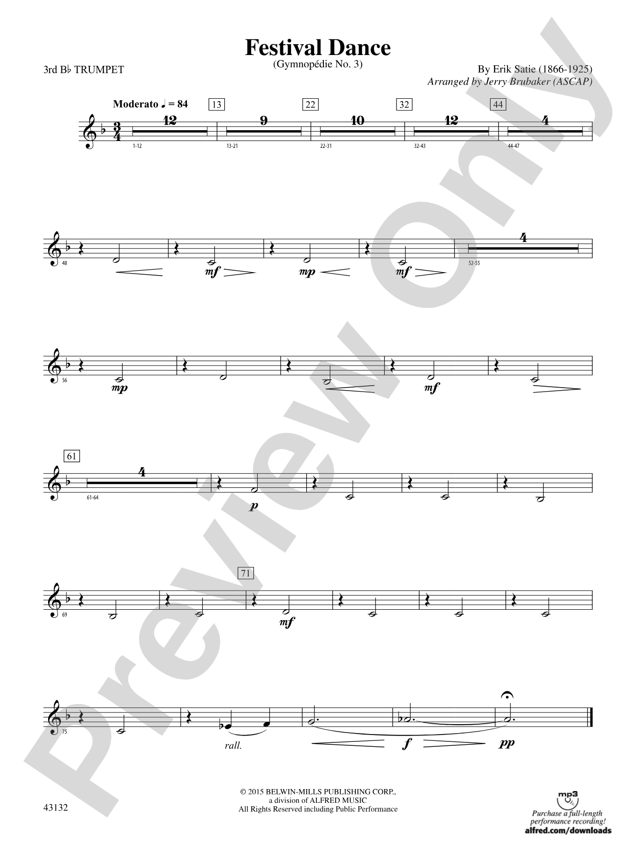 Festival Dance: 3rd B-flat Trumpet