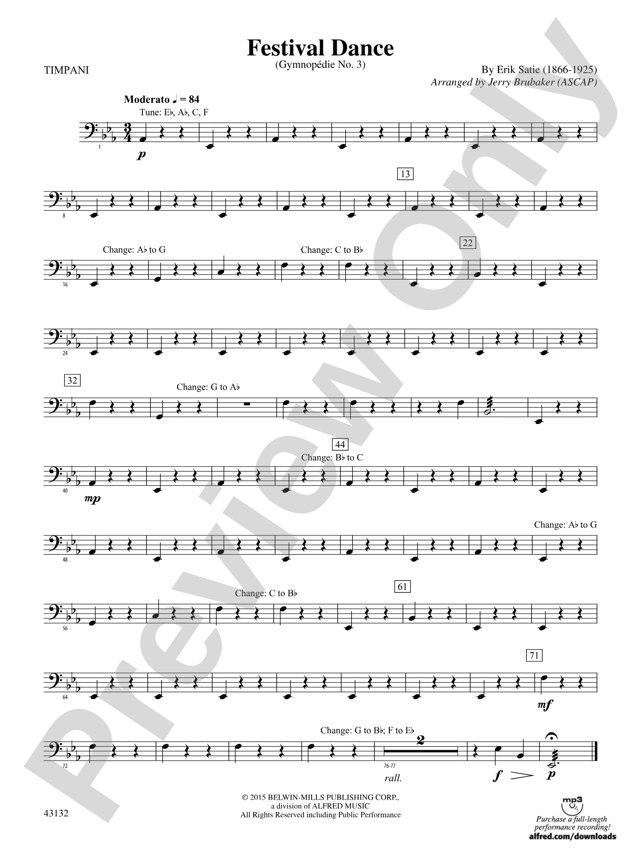 Festival Dance: Timpani