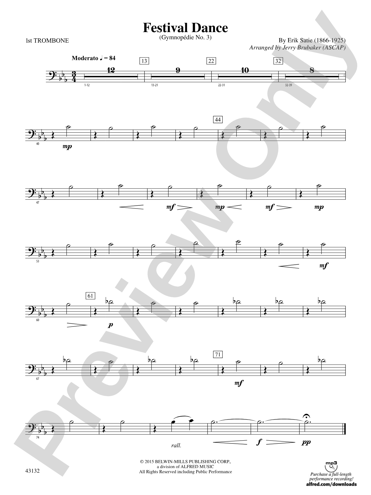 Festival Dance: 1st Trombone