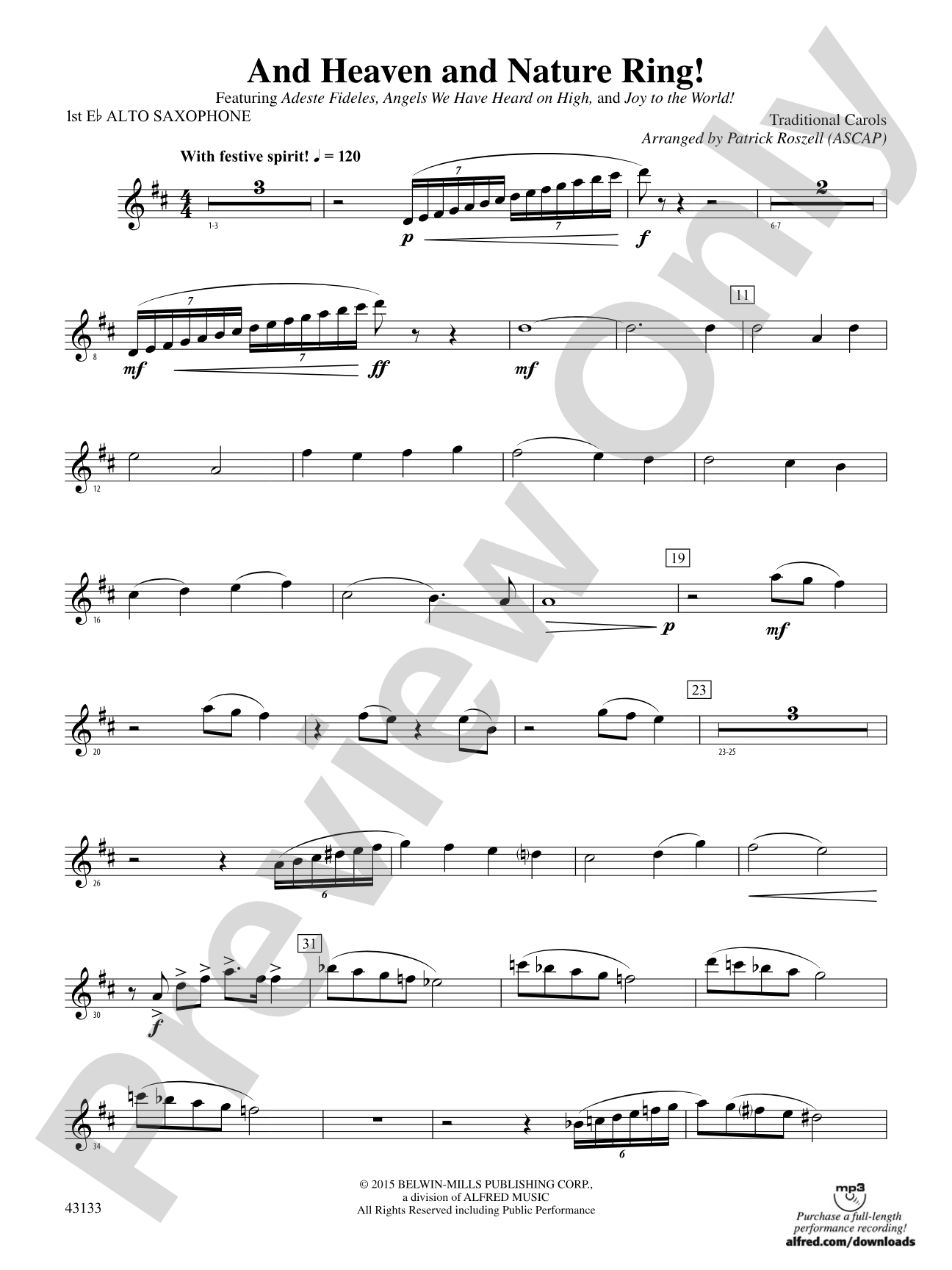 And Heaven and Nature Ring!: E-flat Alto Saxophone