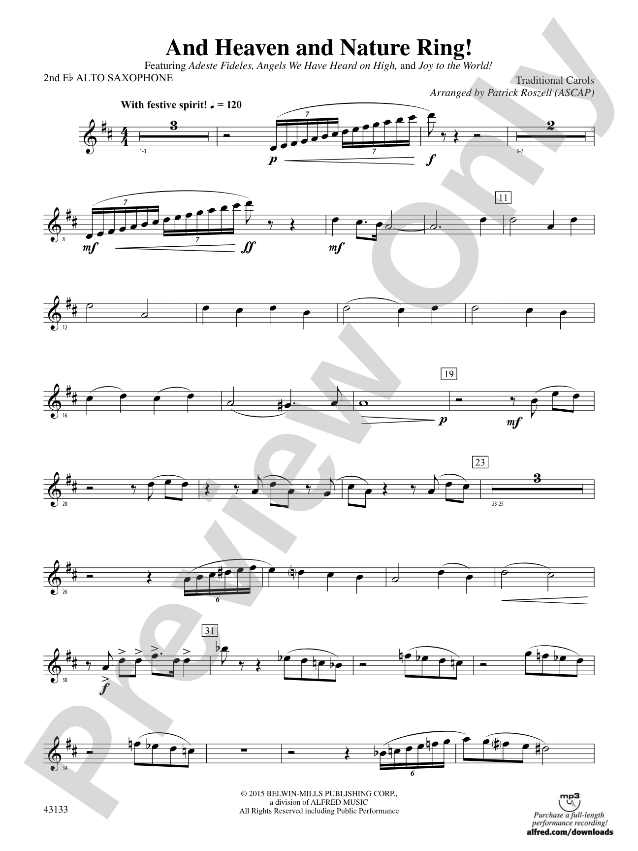 And Heaven and Nature Ring!: 2nd E-flat Alto Saxophone