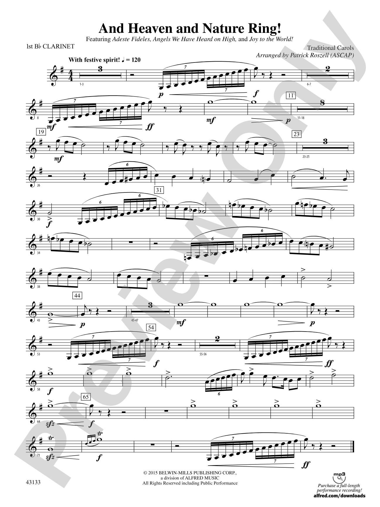 And Heaven and Nature Ring!: 1st B-flat Clarinet