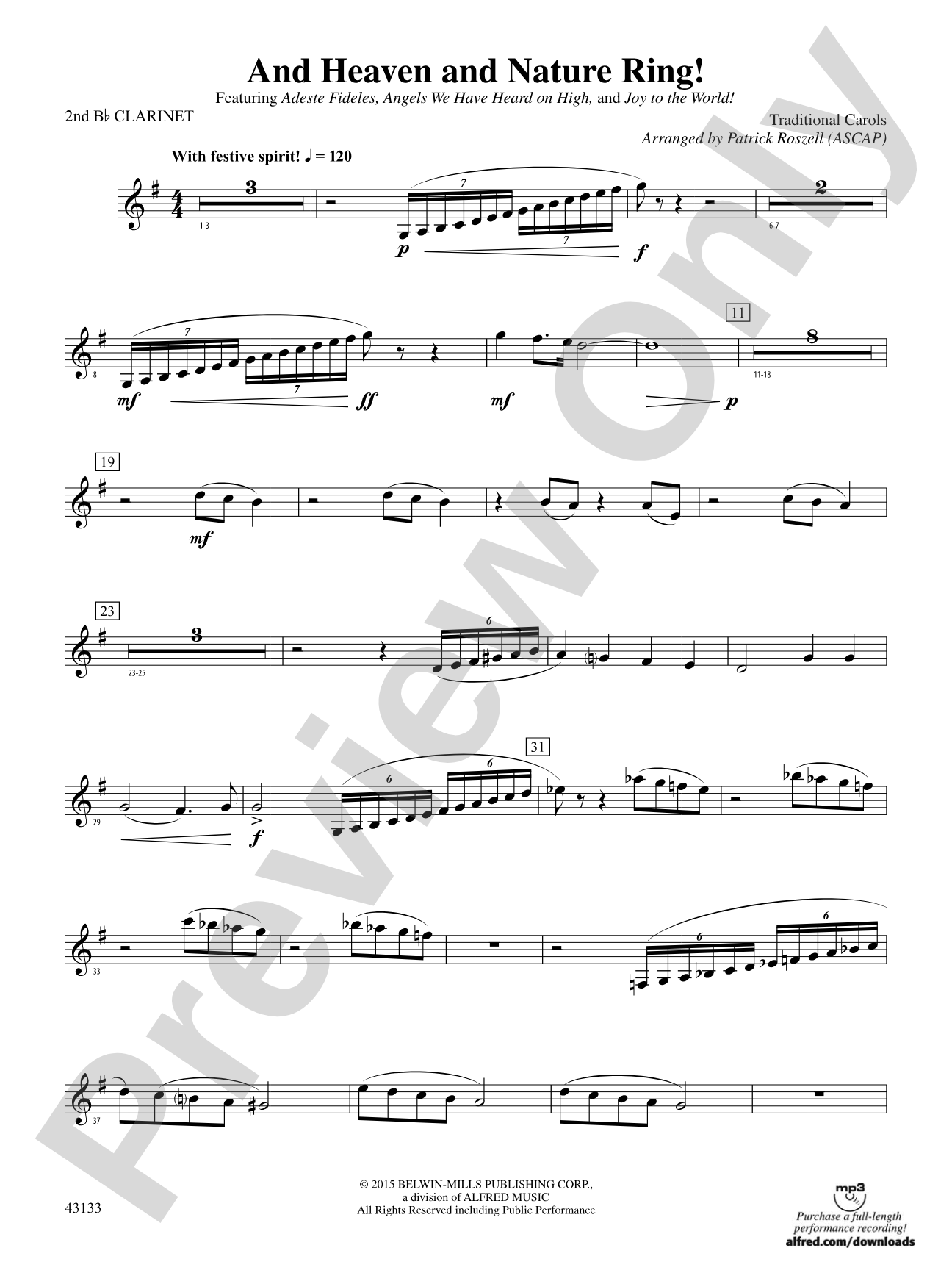And Heaven and Nature Ring!: 2nd B-flat Clarinet