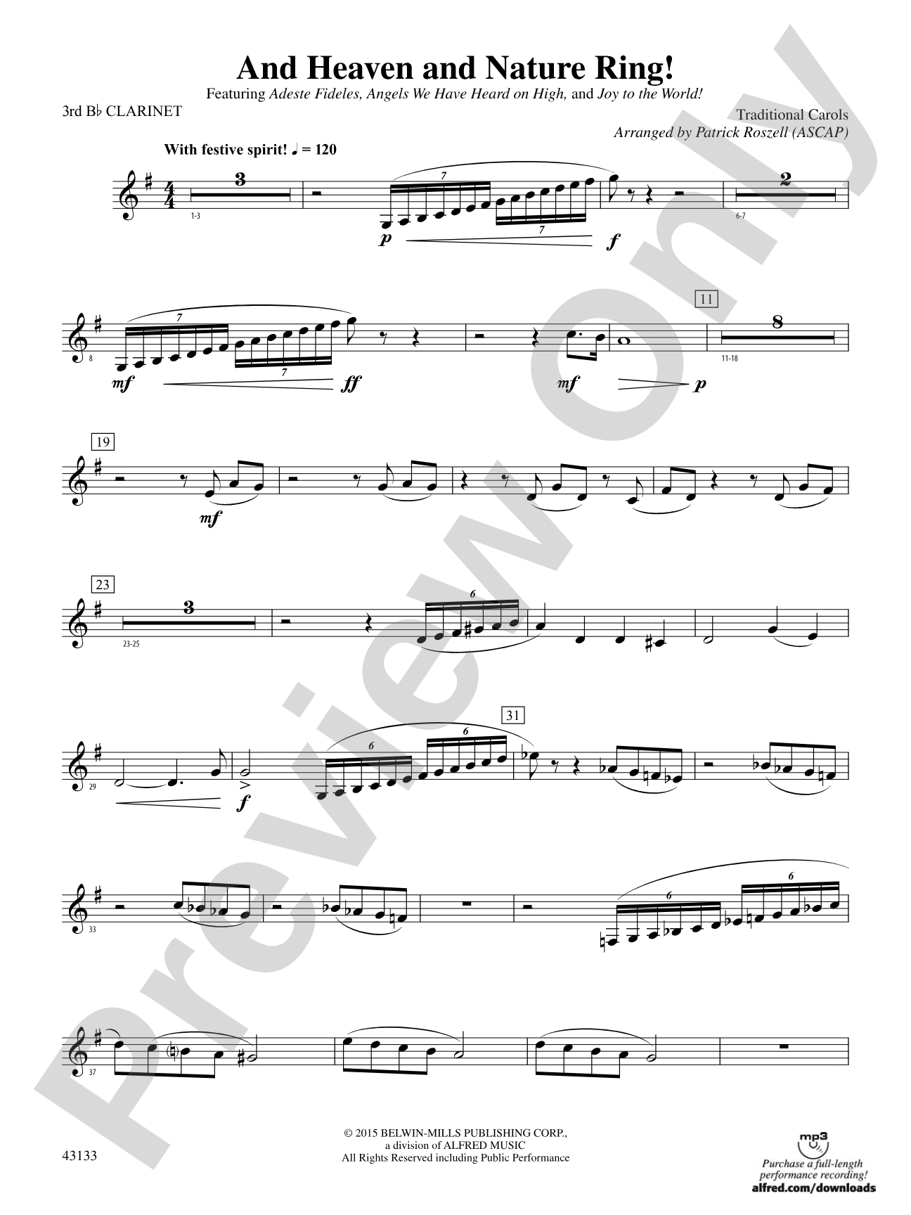 And Heaven and Nature Ring!: 3rd B-flat Clarinet