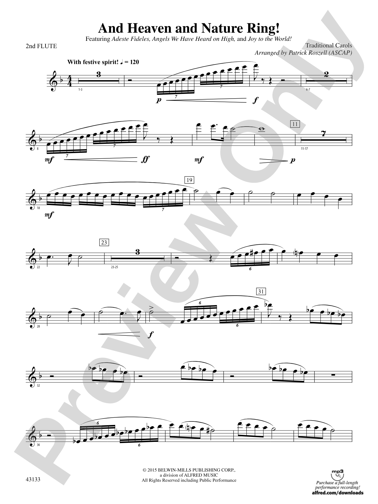 And Heaven and Nature Ring!: 2nd Flute