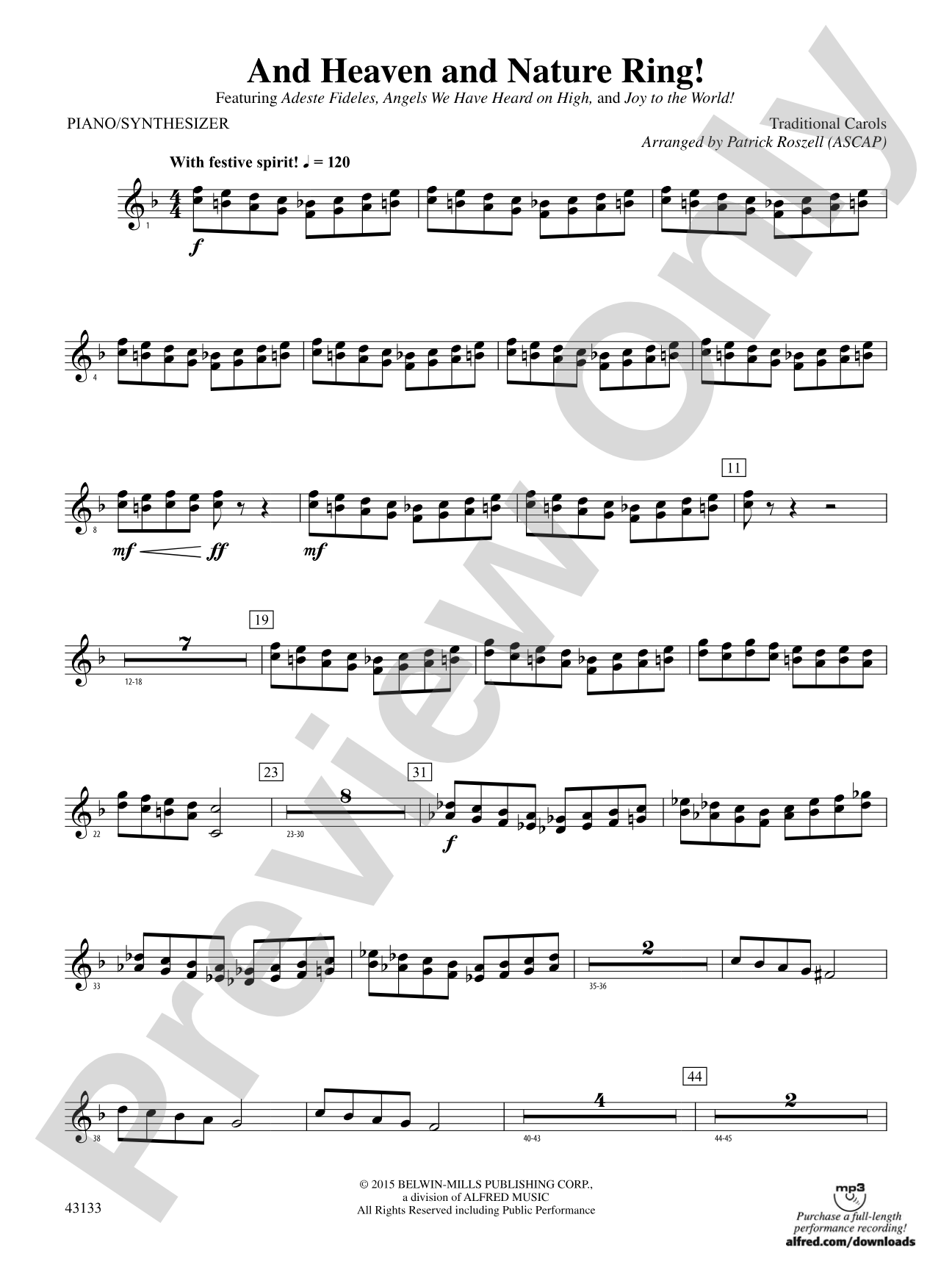 And Heaven and Nature Ring!: Piano Accompaniment