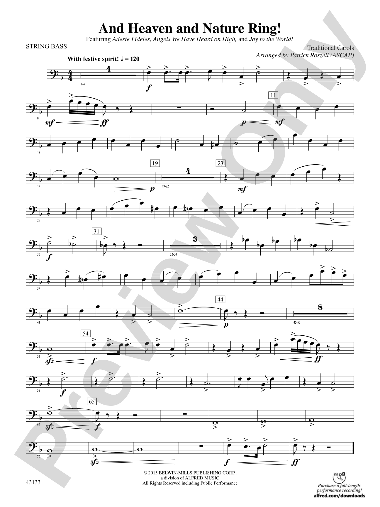 And Heaven and Nature Ring!: String Bass