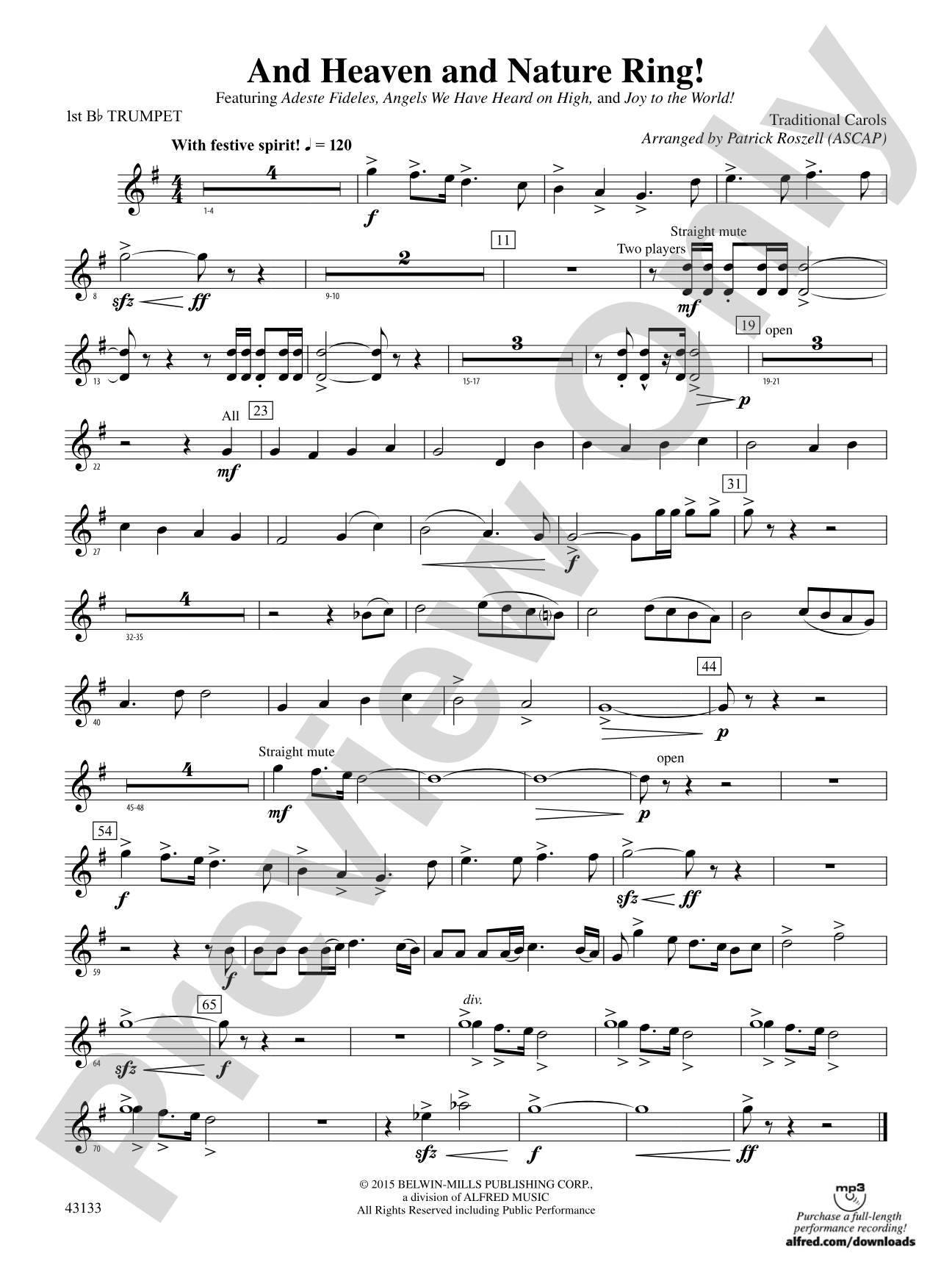 And Heaven and Nature Ring!: 1st B-flat Trumpet