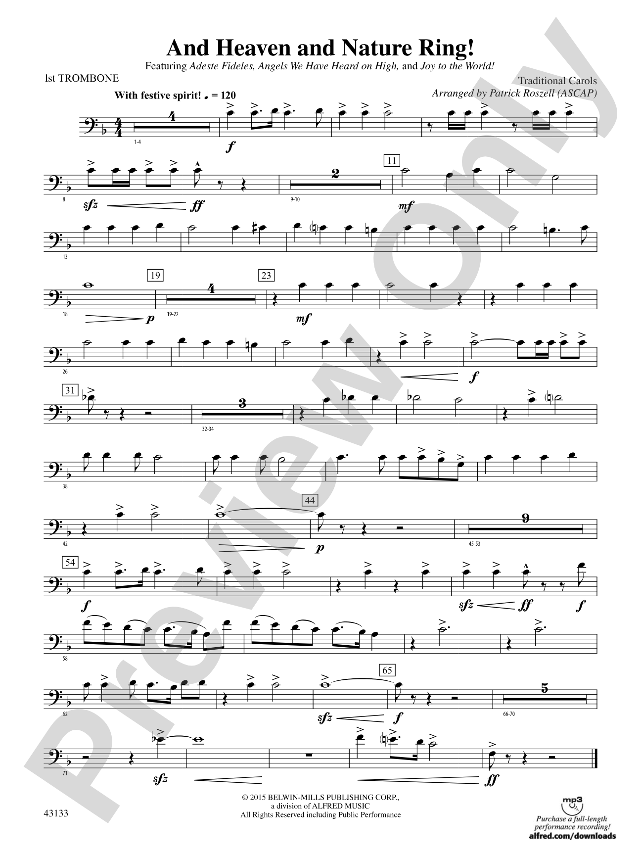 And Heaven and Nature Ring!: 1st Trombone