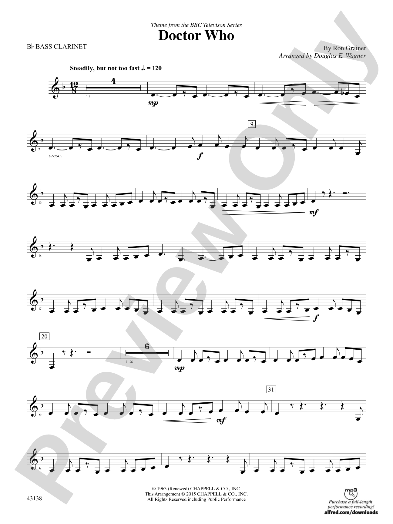 Doctor Who: B-flat Bass Clarinet