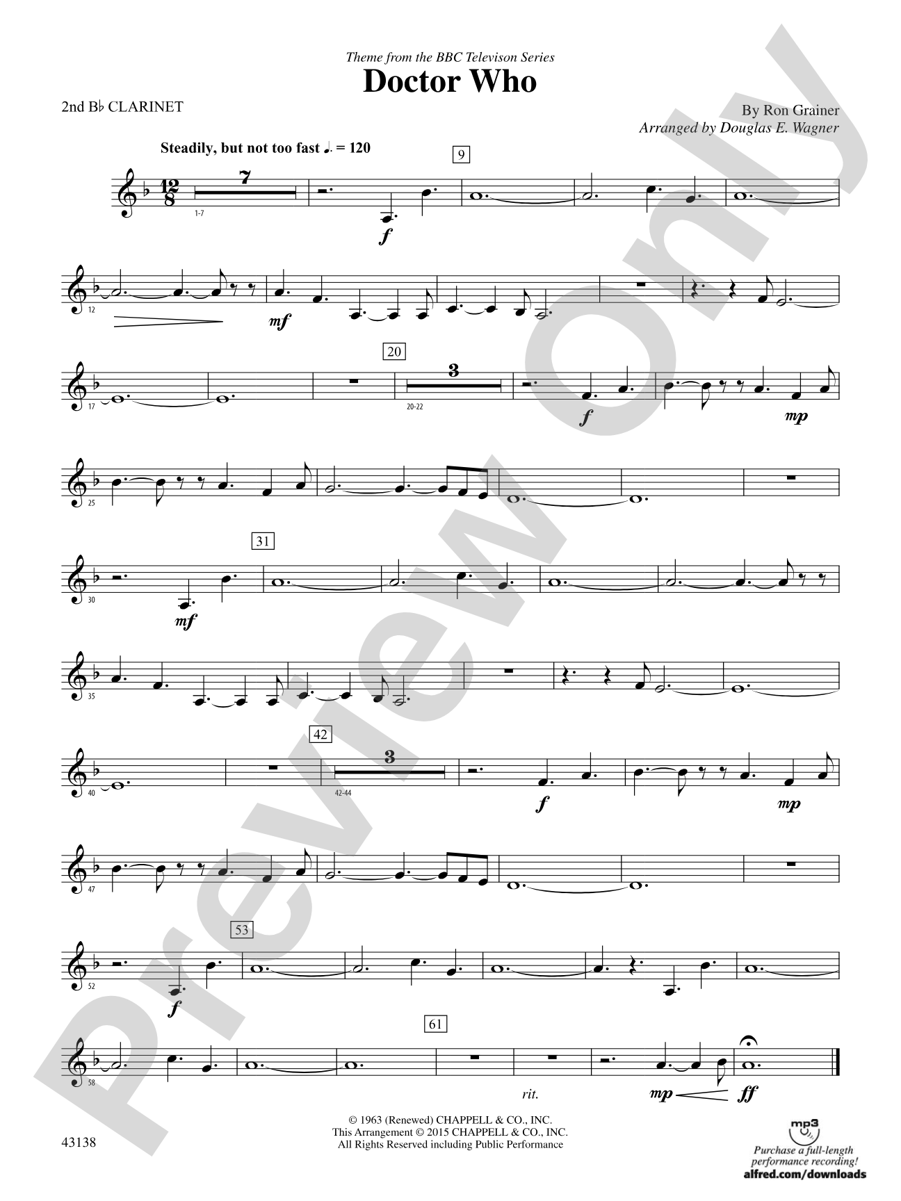 Doctor Who: 2nd B-flat Clarinet