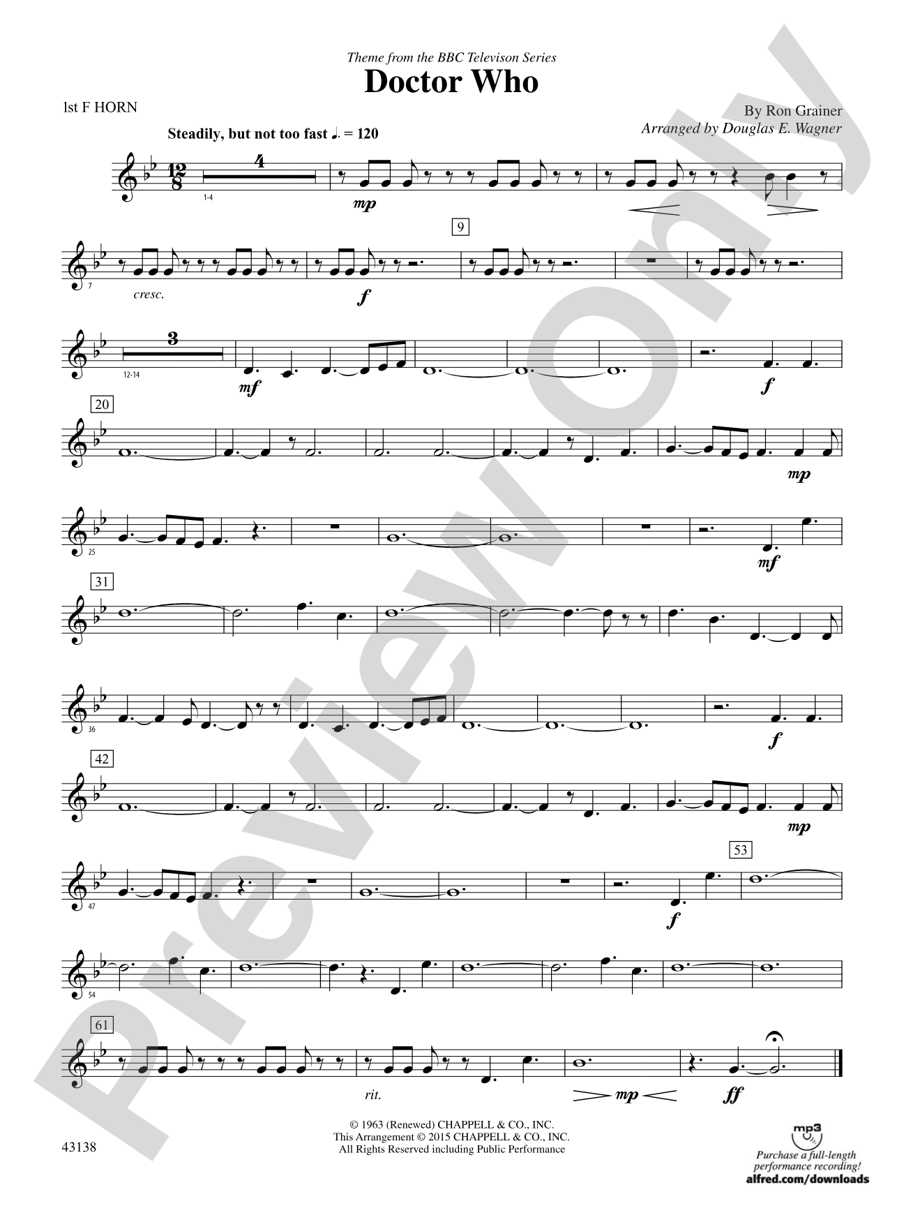 Doctor Who: 1st F Horn
