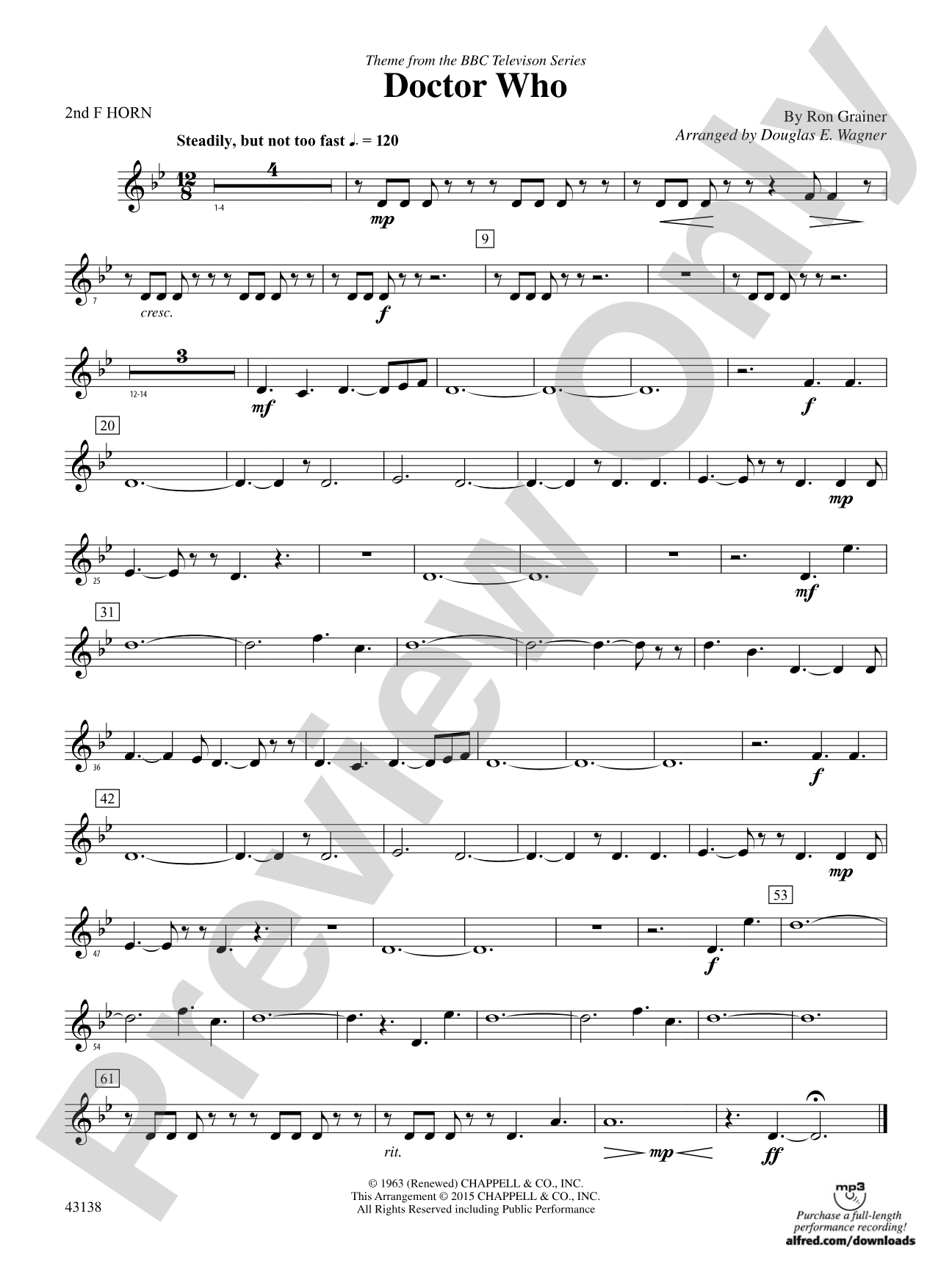 Doctor Who: 2nd F Horn