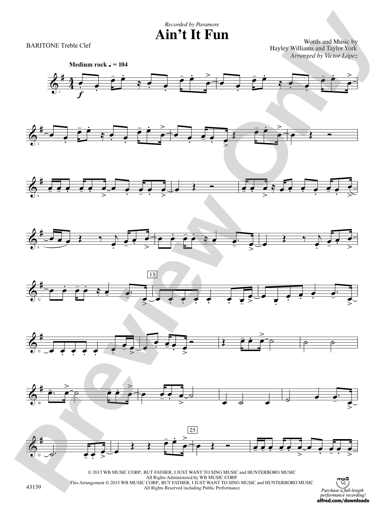 Ain't It Fun: Baritone T.C.