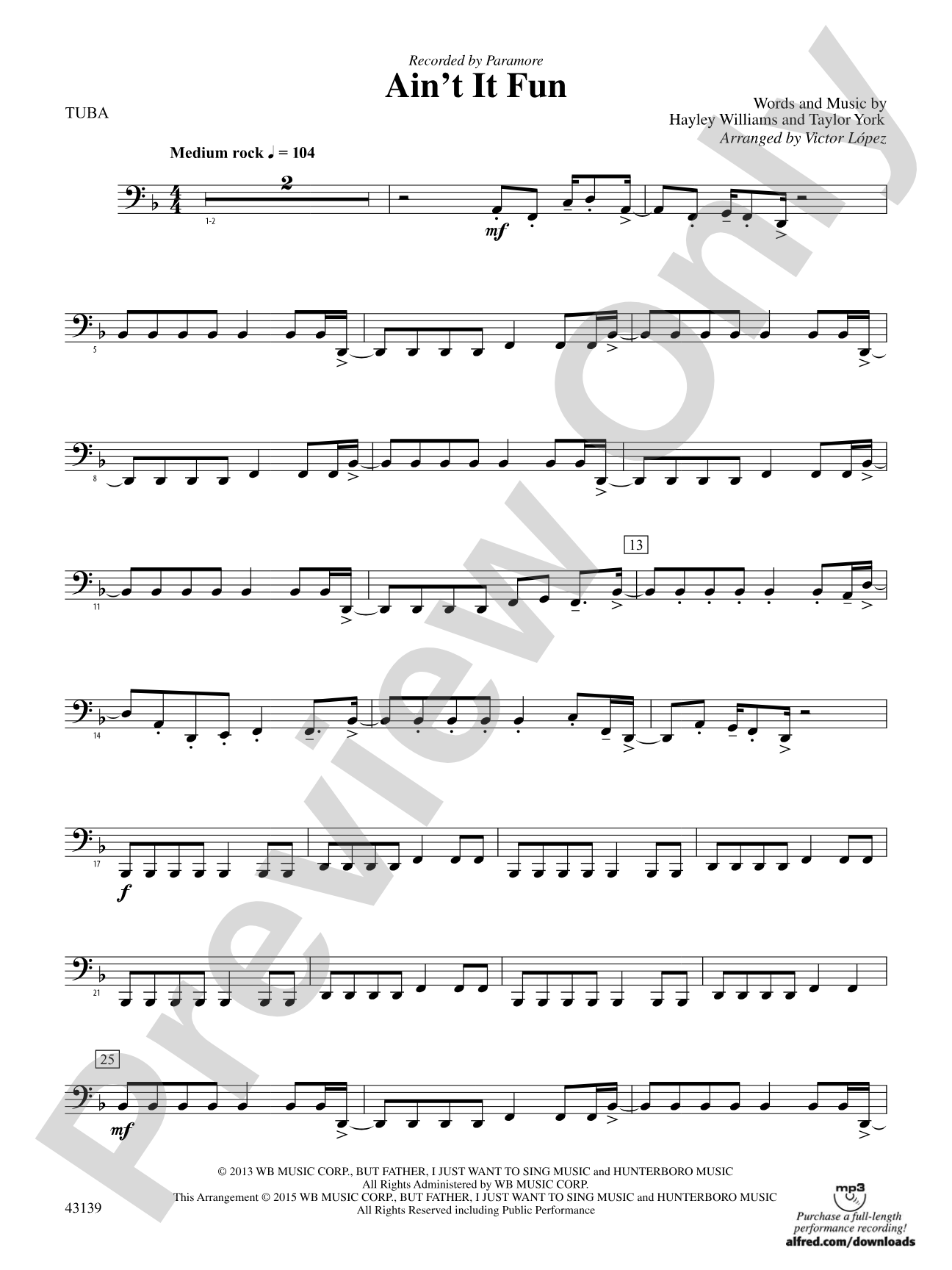Ain't It Fun: Tuba