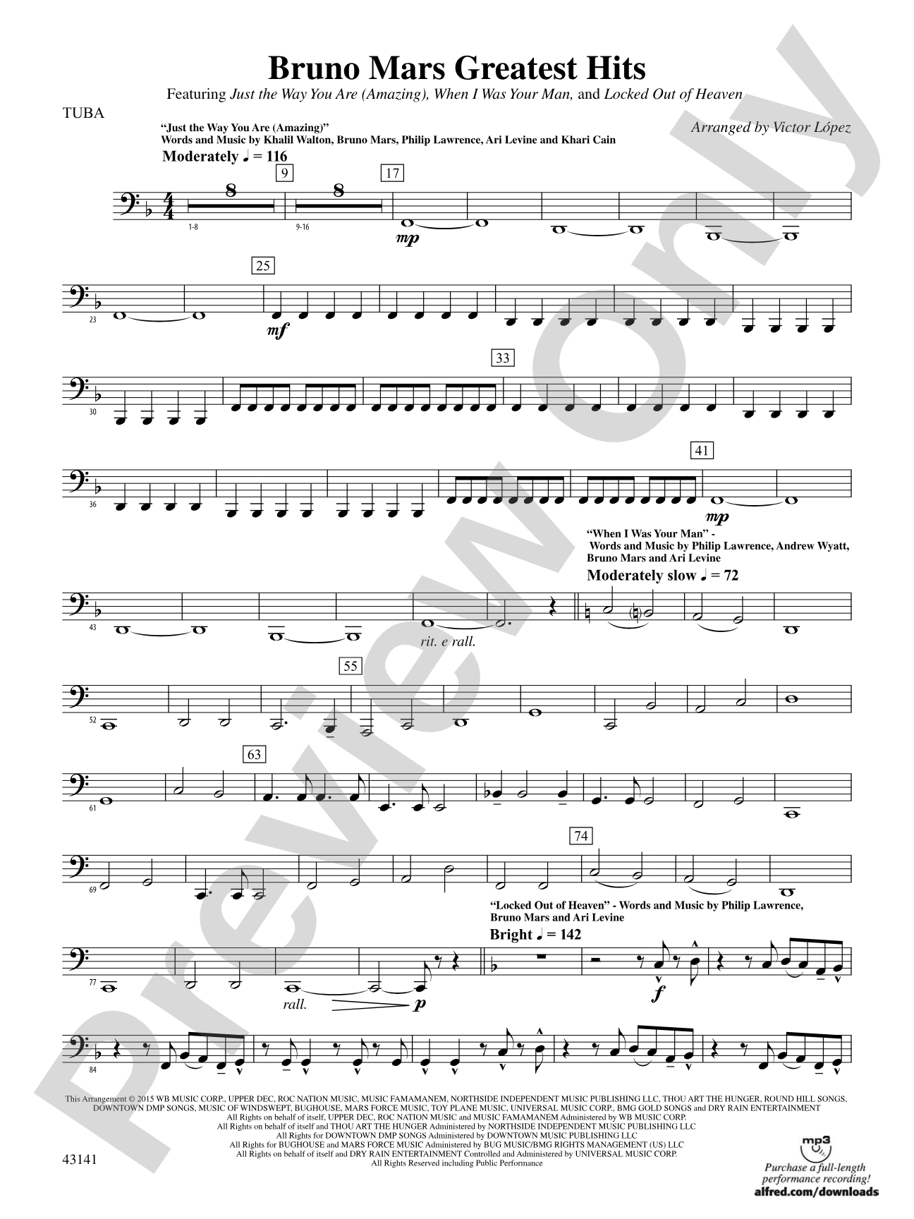 Bruno Mars Greatest Hits: Tuba