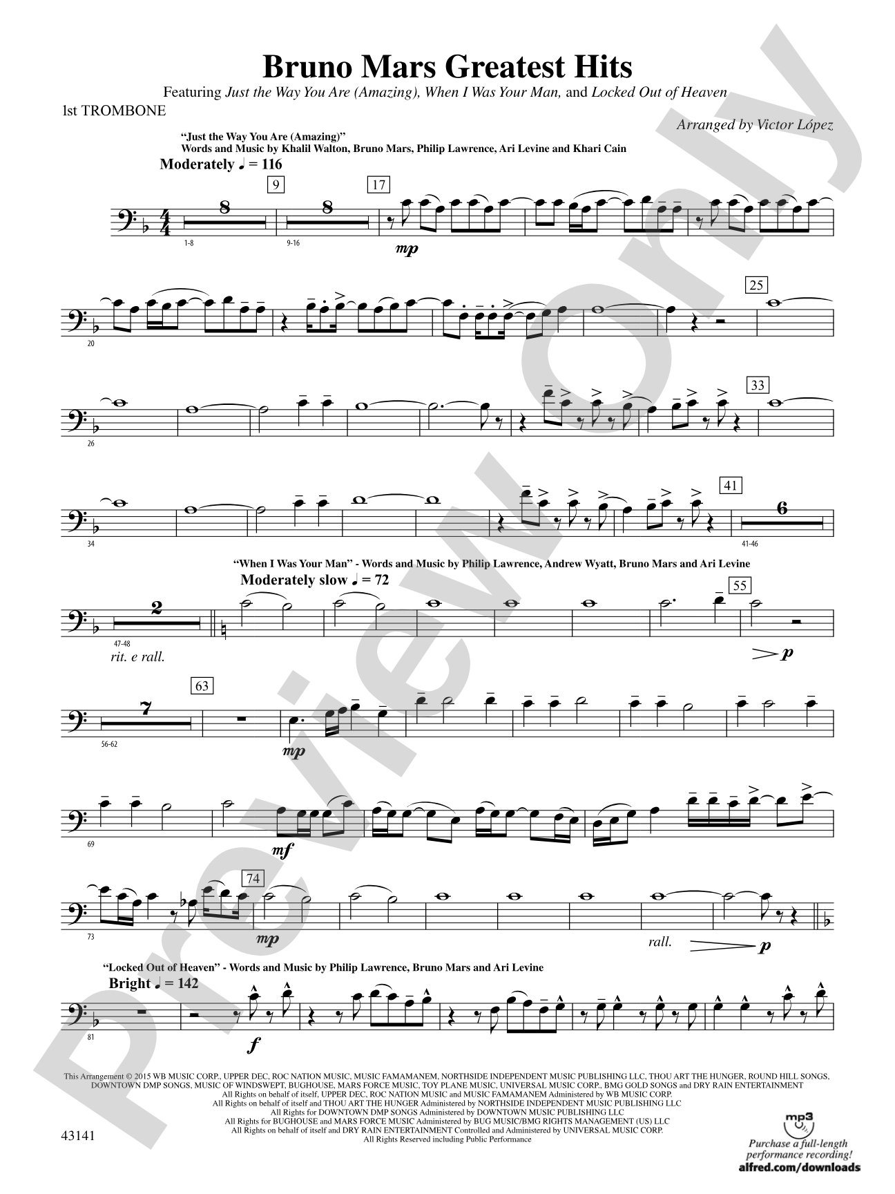 Bruno Mars Greatest Hits: 1st Trombone