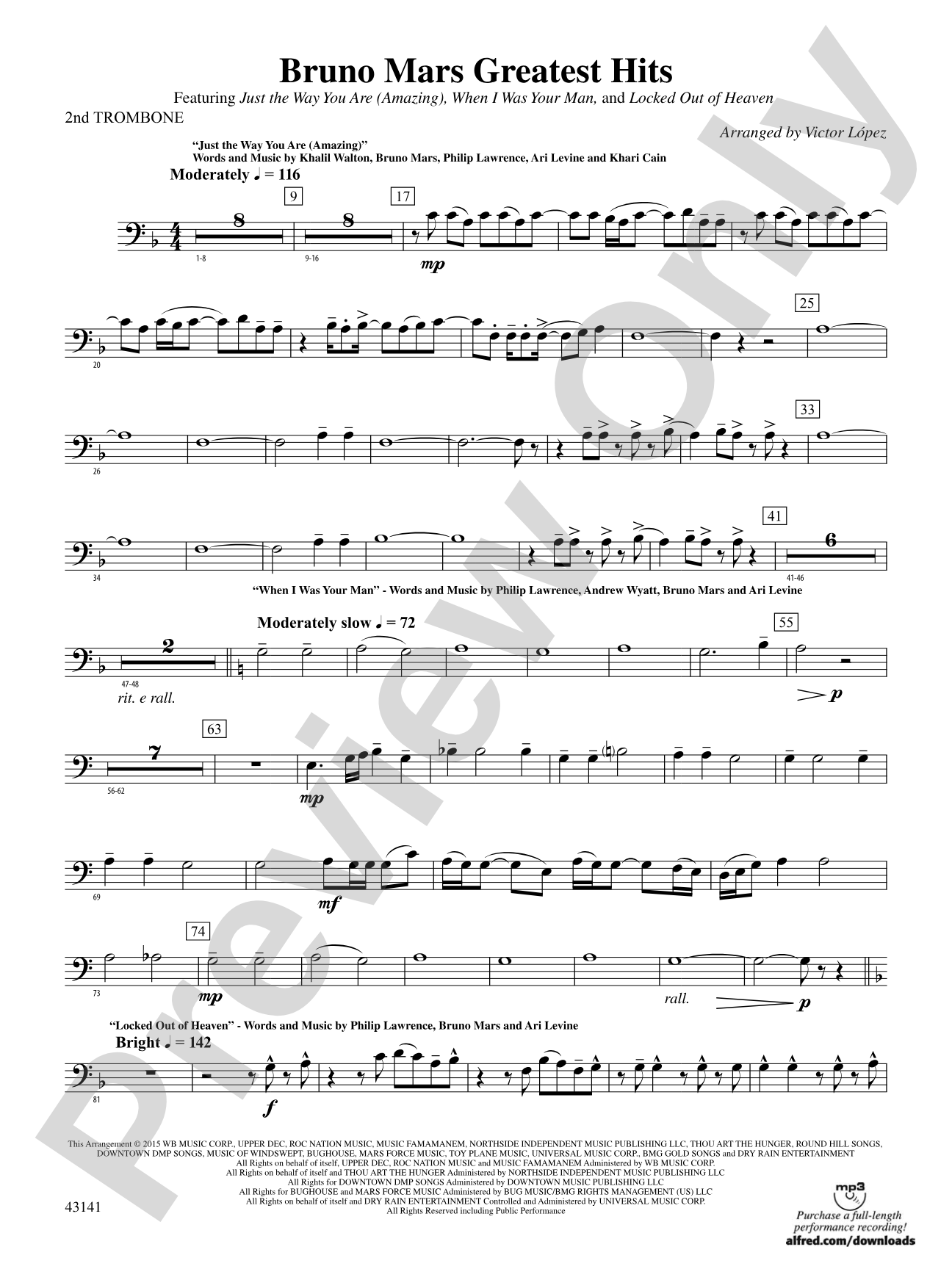 Bruno Mars Greatest Hits: 2nd Trombone