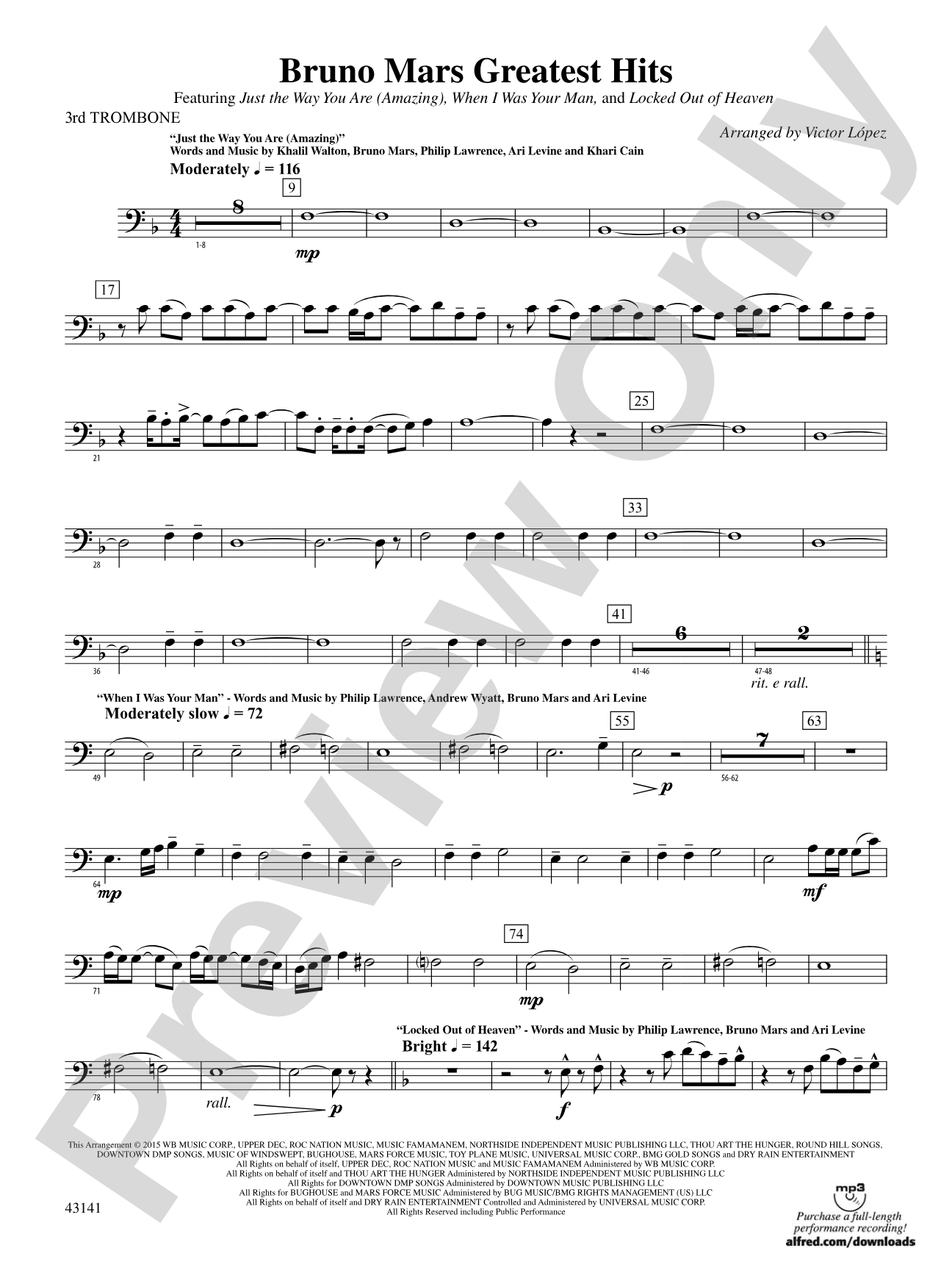 Bruno Mars Greatest Hits: 3rd Trombone