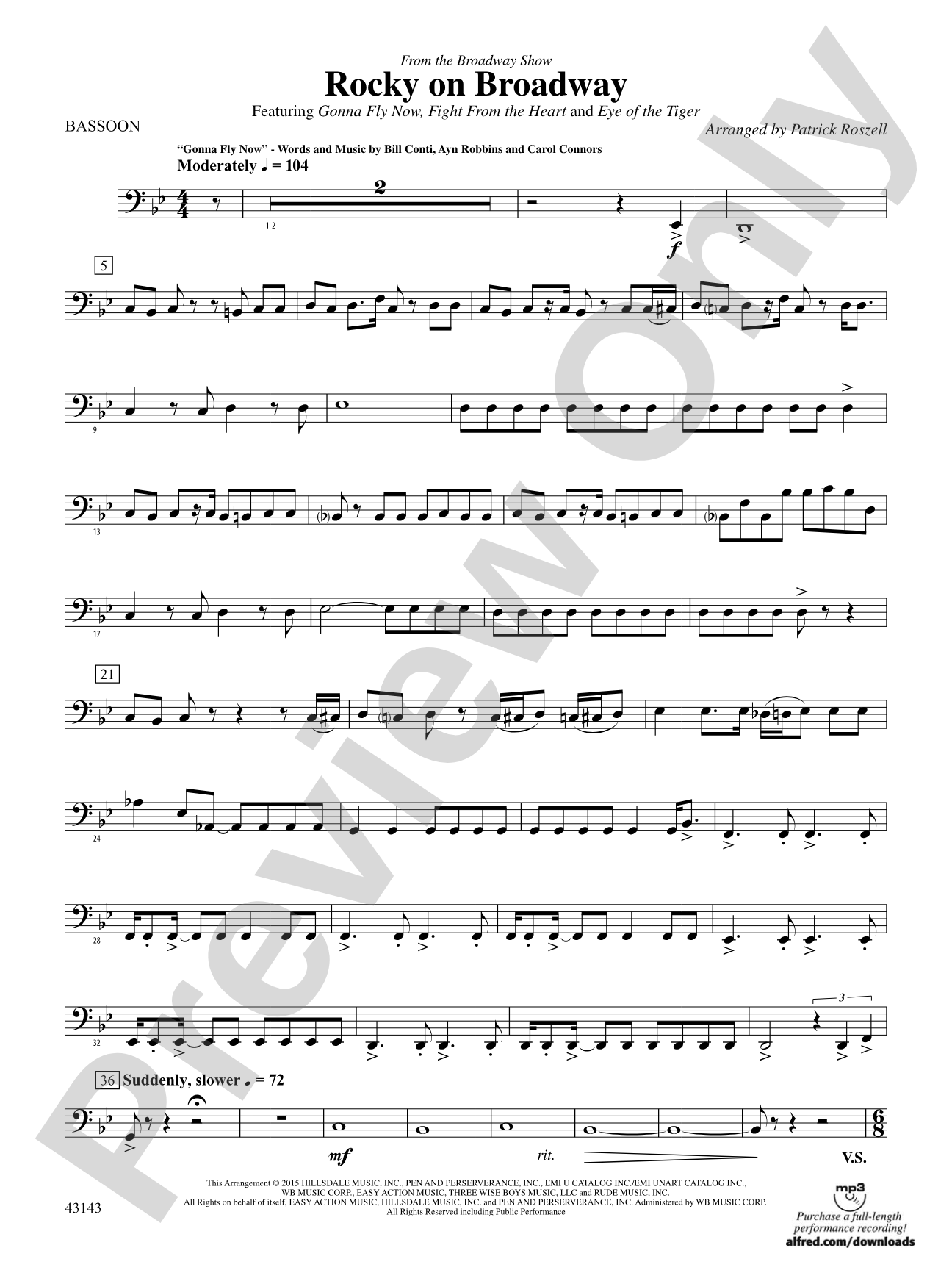 Rocky on Broadway: Bassoon