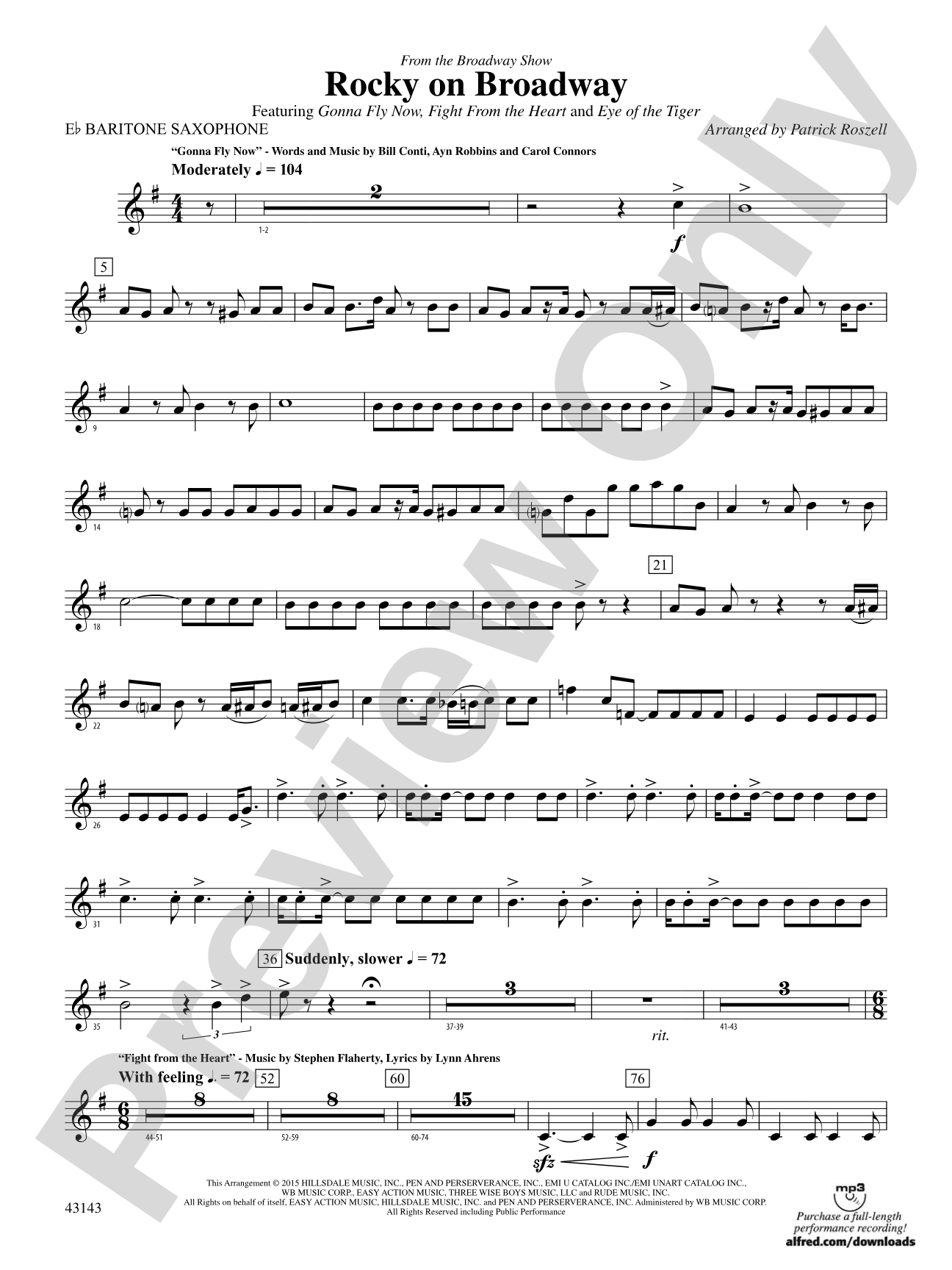 Rocky on Broadway: E-flat Baritone Saxophone