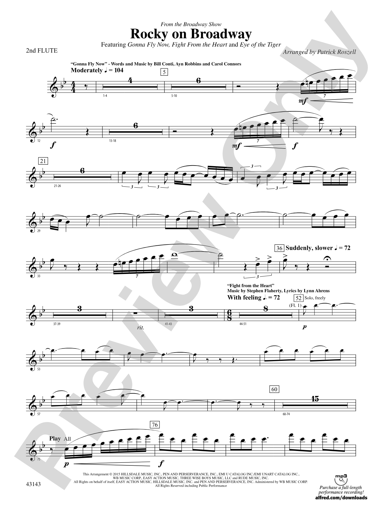 Rocky on Broadway: 2nd Flute